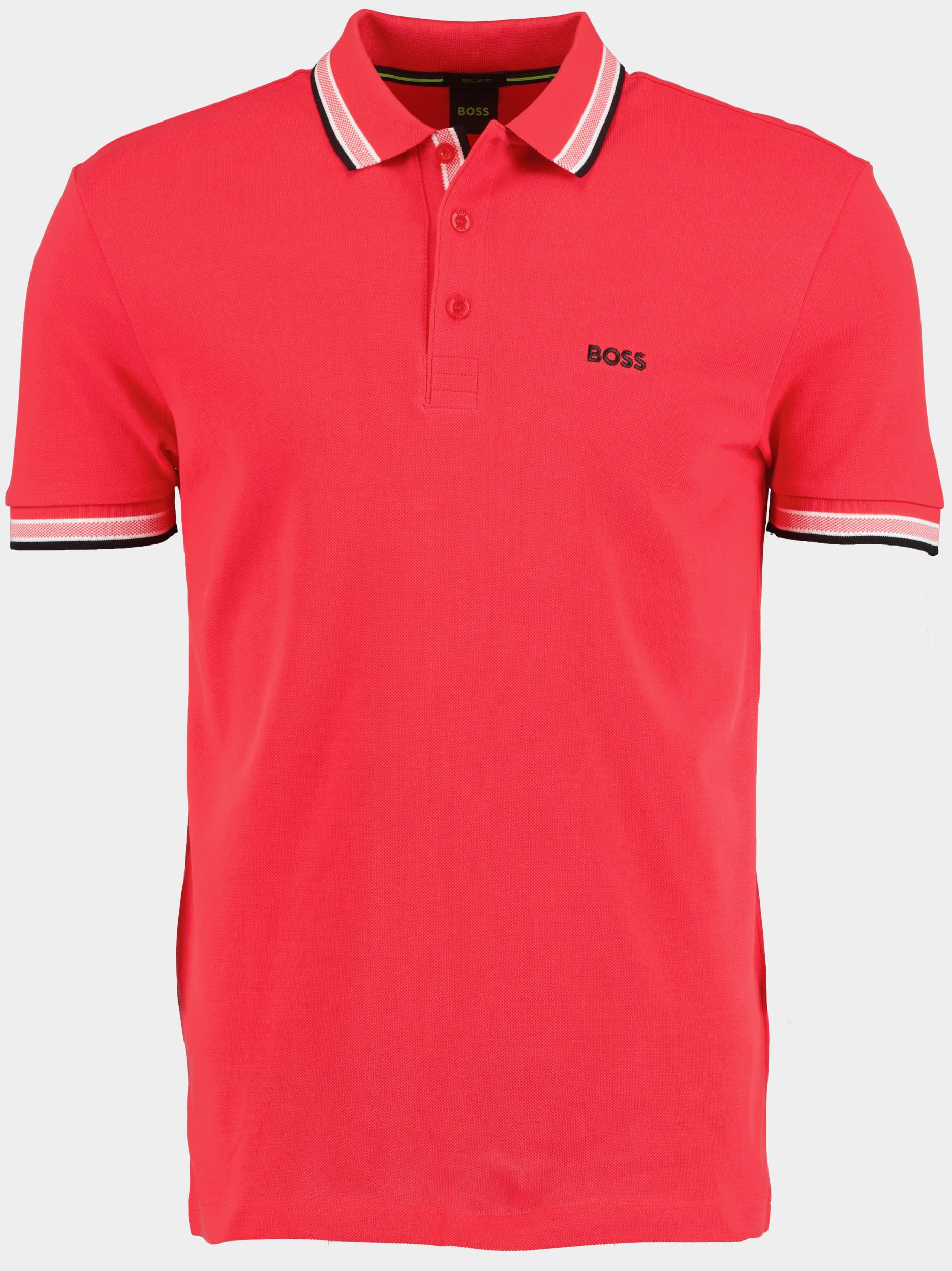 BOSS Green Polo korte mouw Rood Paddy 10241663 01 50469055/641