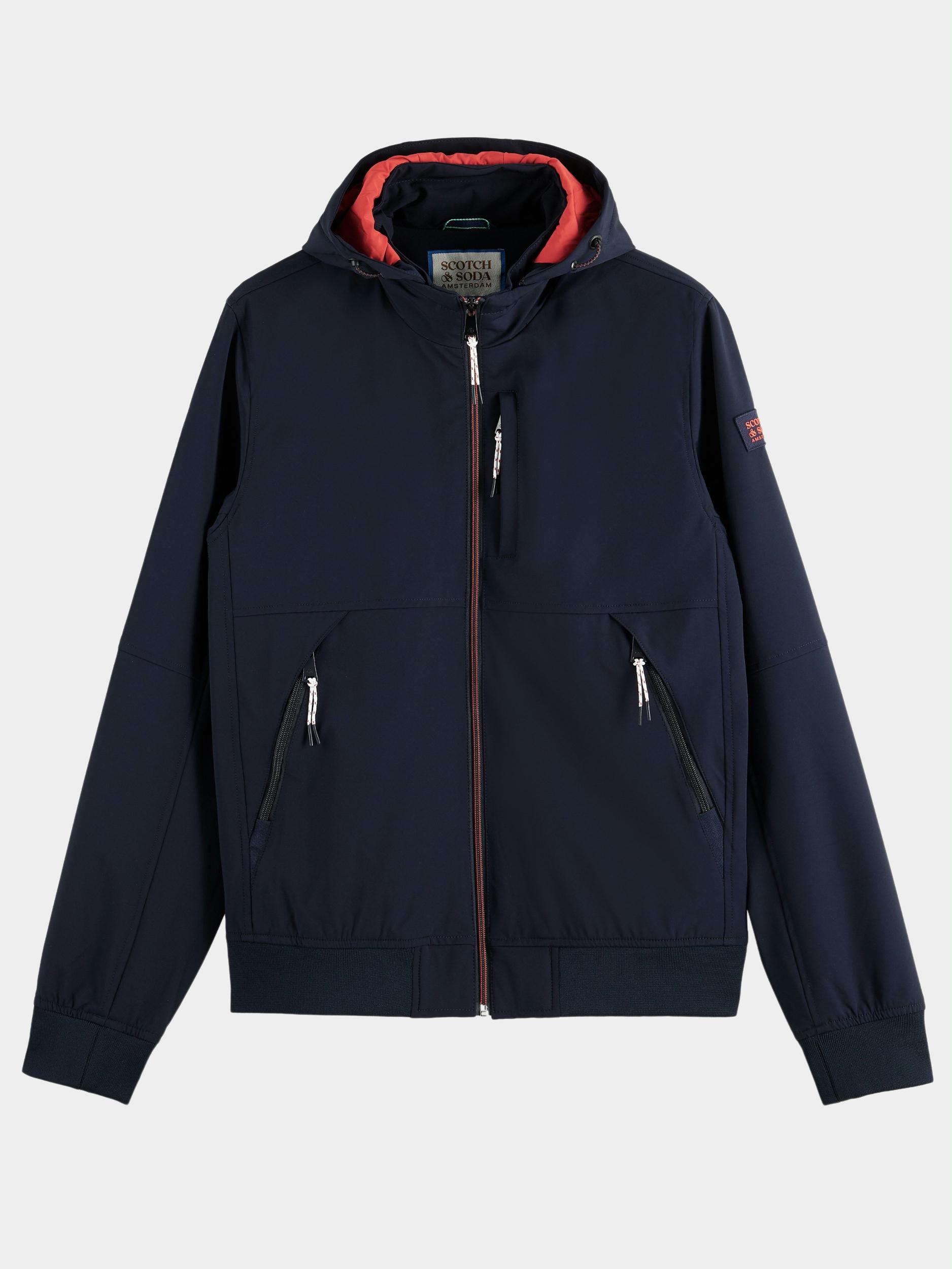 Scotch & Soda Winterjack Blauw Hooded colourblock jacket 169691/0002