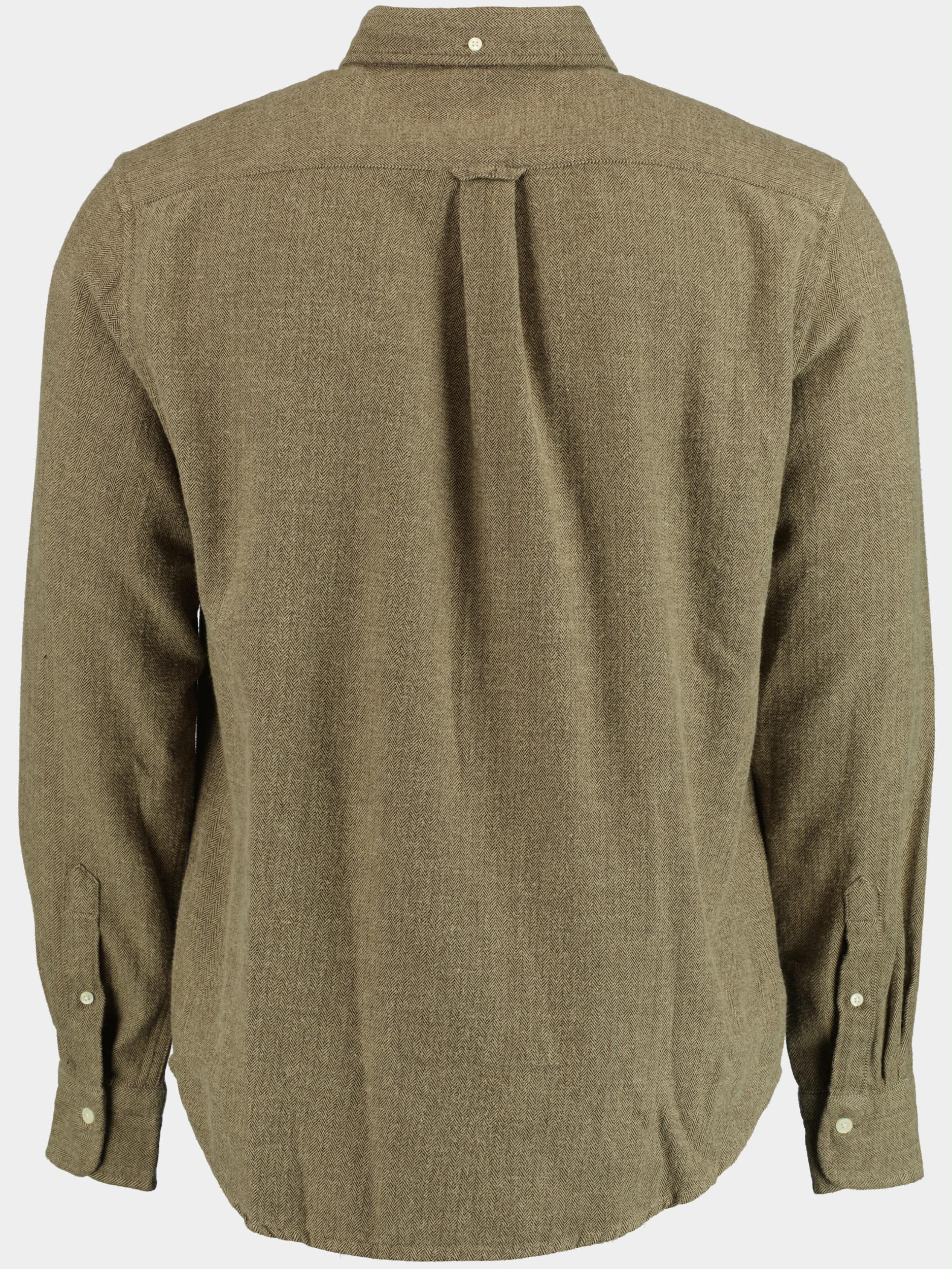 Gant Casual hemd lange mouw Bruin D1. Reg UT Herringbone Shirt 3220061/274
