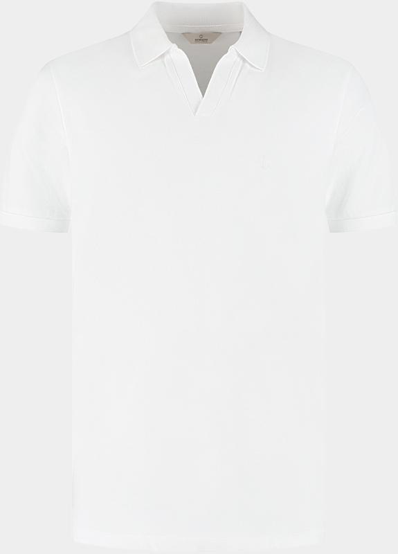 Dstrezzed Polo korte mouw Wit Bowie V-Neck Polo 240022/100
