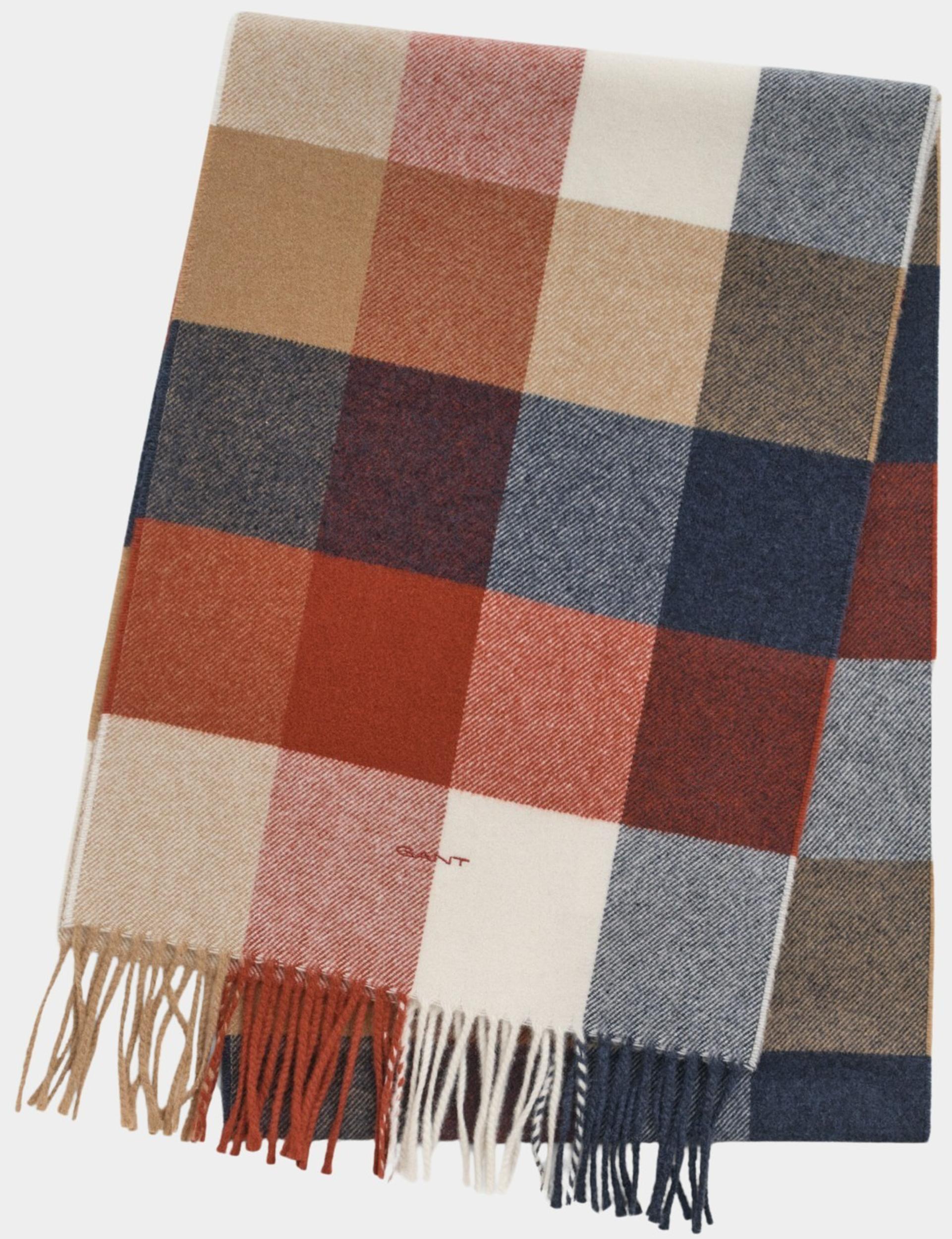 Gant Shawl Rood Wool Multi Checked Scarf 9920250/623