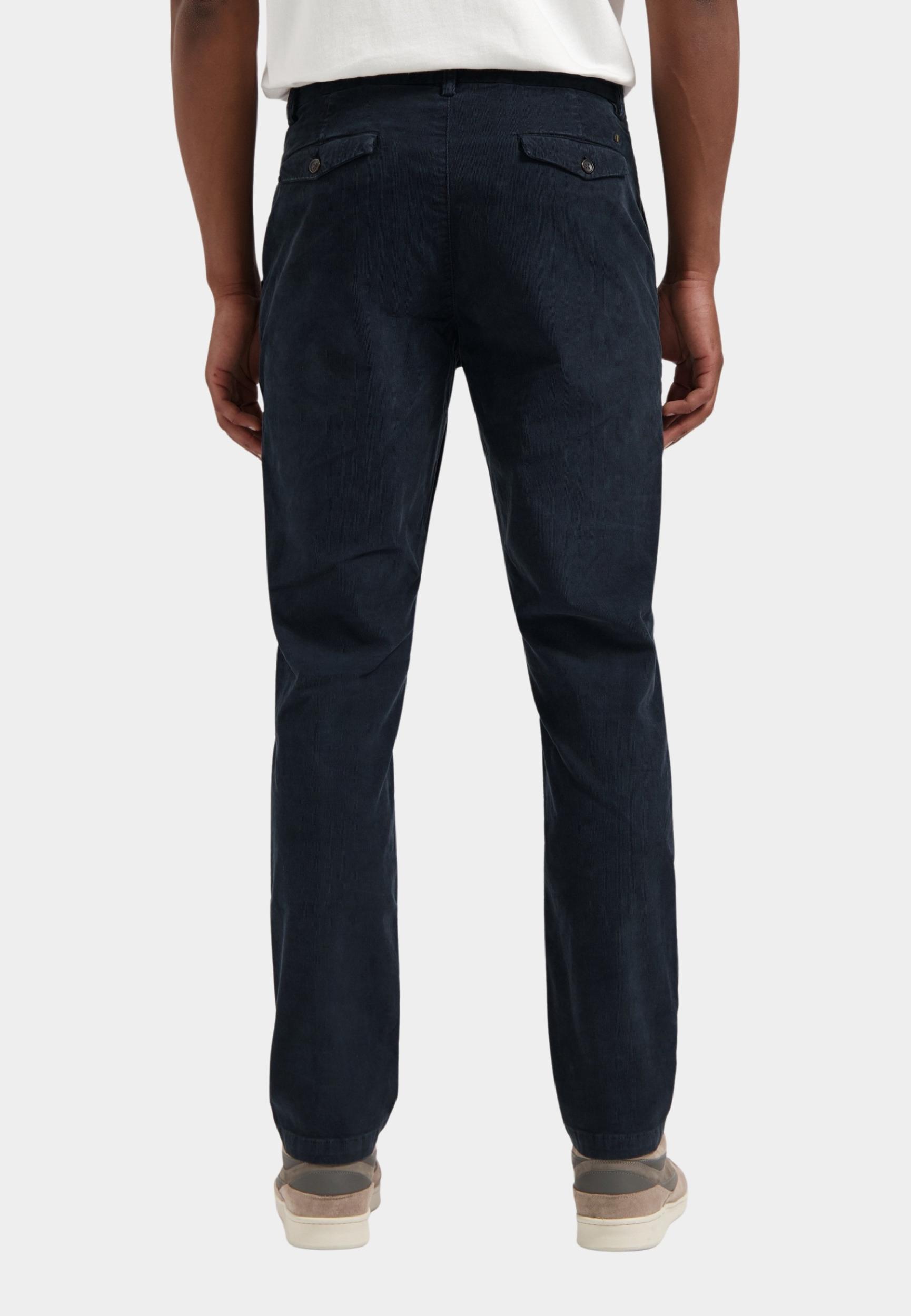 Dstrezzed Katoenen Broek Blauw Lancaster Ribcord Chino 501852/649