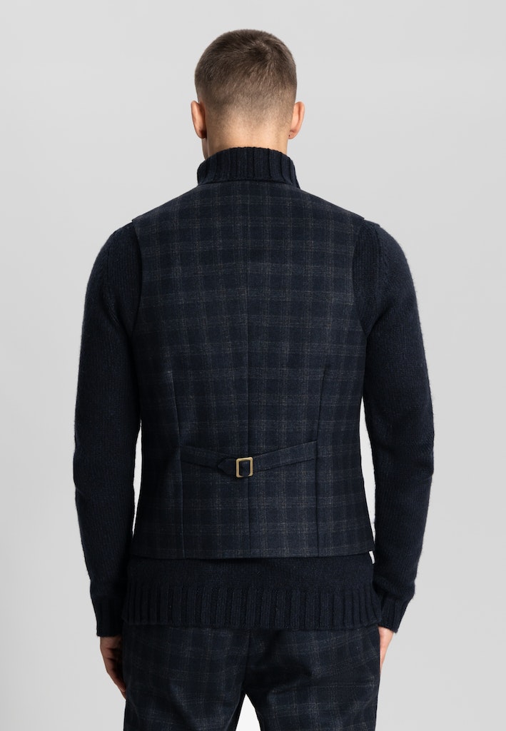 Dstrezzed Gilet Blauw Travel Check Gilet 121232/639