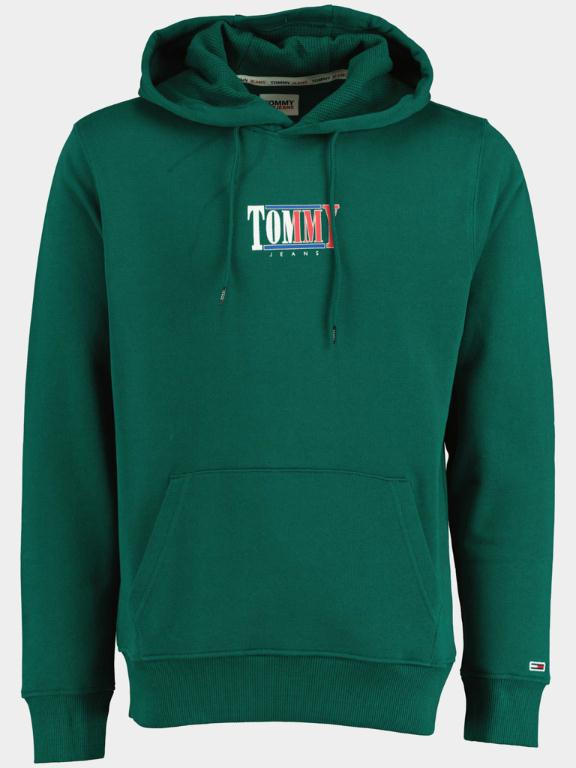 Tommy Jeans Sweater Groen TJM reg essential graphic hood DM0DM15006/L6O