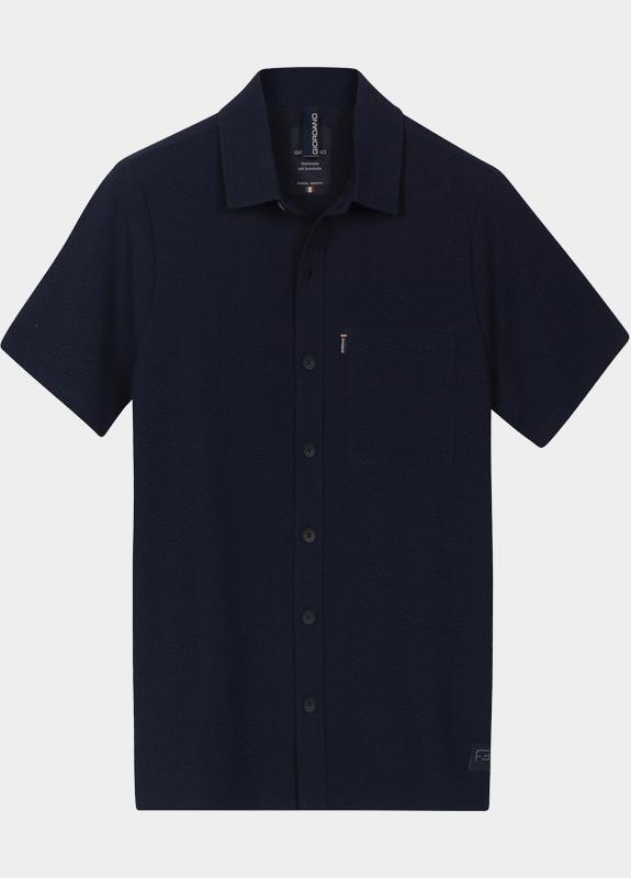 Giordano overhemd korte mouw heren Blauw Puglia Short Sleeve Shirt Tec 616005/60