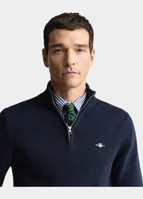 Gant Half Zip Blauw CASUAL COTTON HALF ZIP 8030170/433