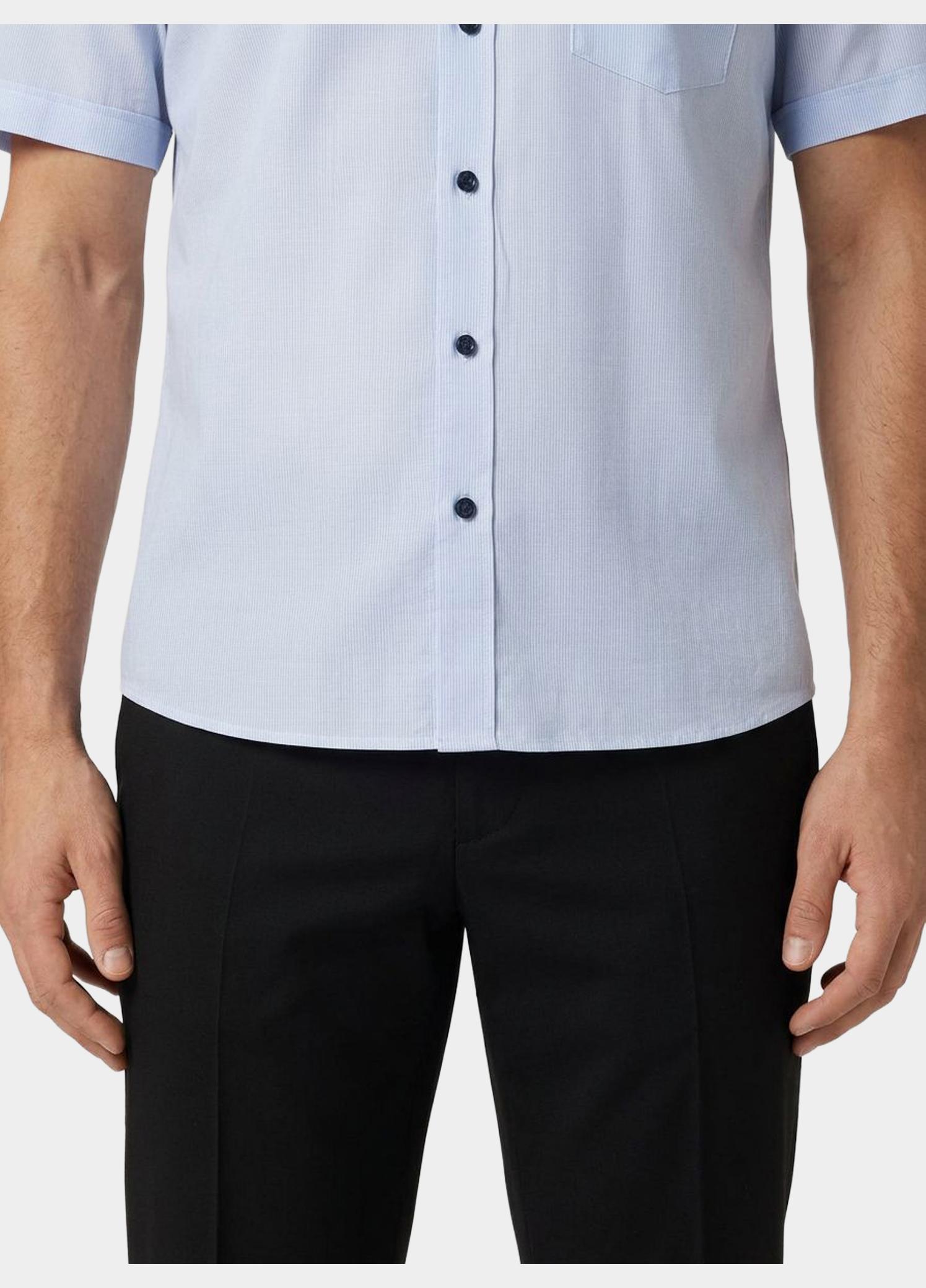 Casamoda Casual hemd korte mouw Blauw Kent Casual Fit 1/2Arm_ 126131281/101