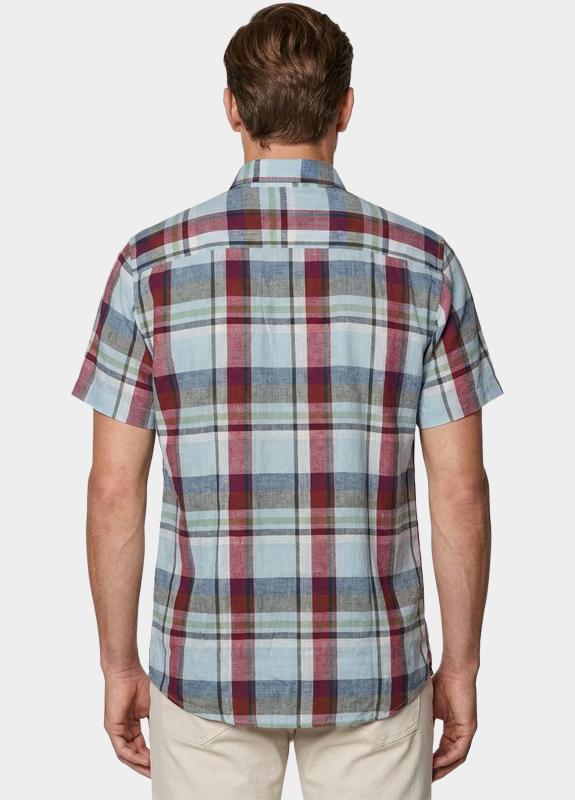 Commander flag overhemd korte mouw heren Rood  214008383/641