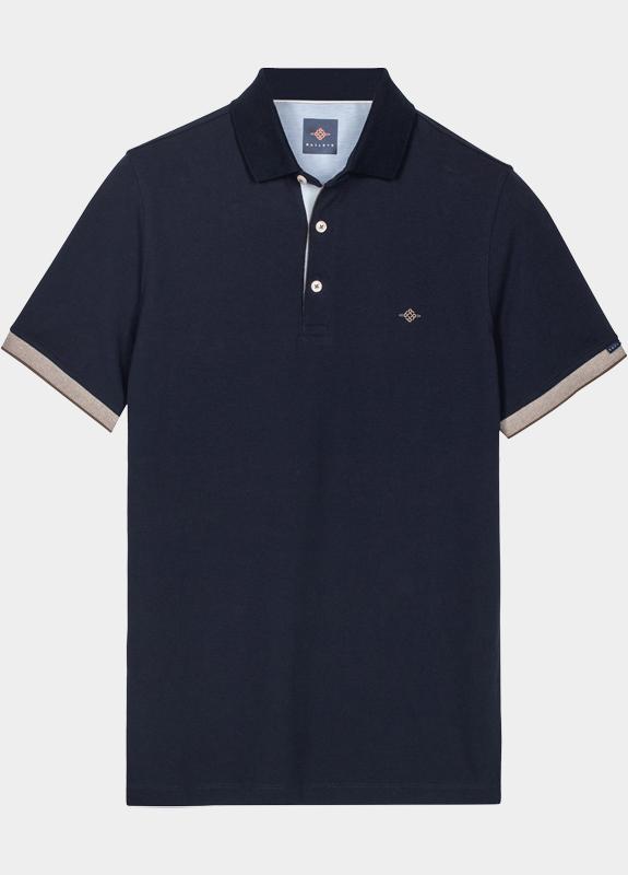 Baileys Polo heren Blauw Poloshirt 2-tone Solid 615216/69