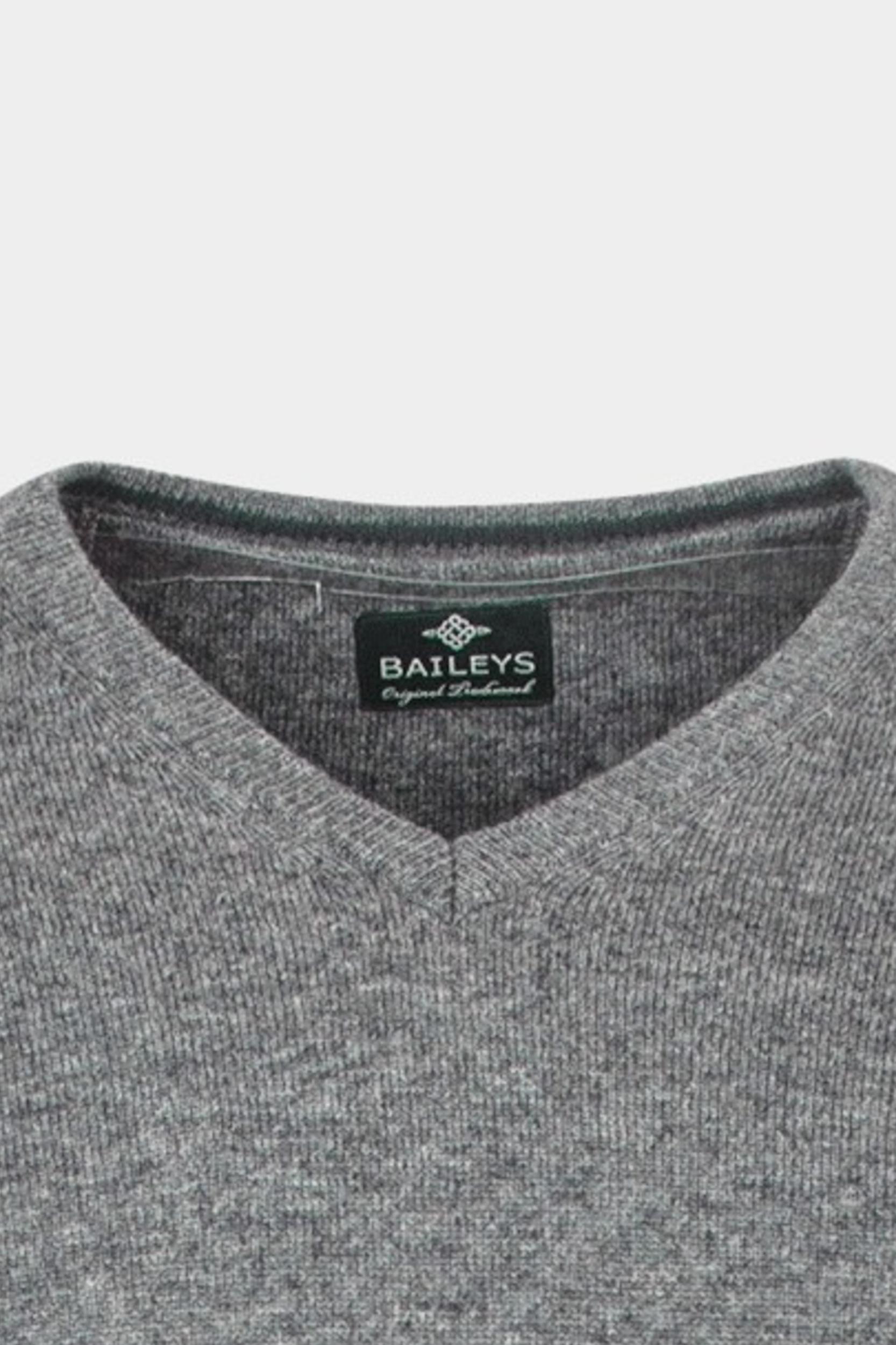Baileys Pullover Grijs 100% Lamswool melange 320071/925