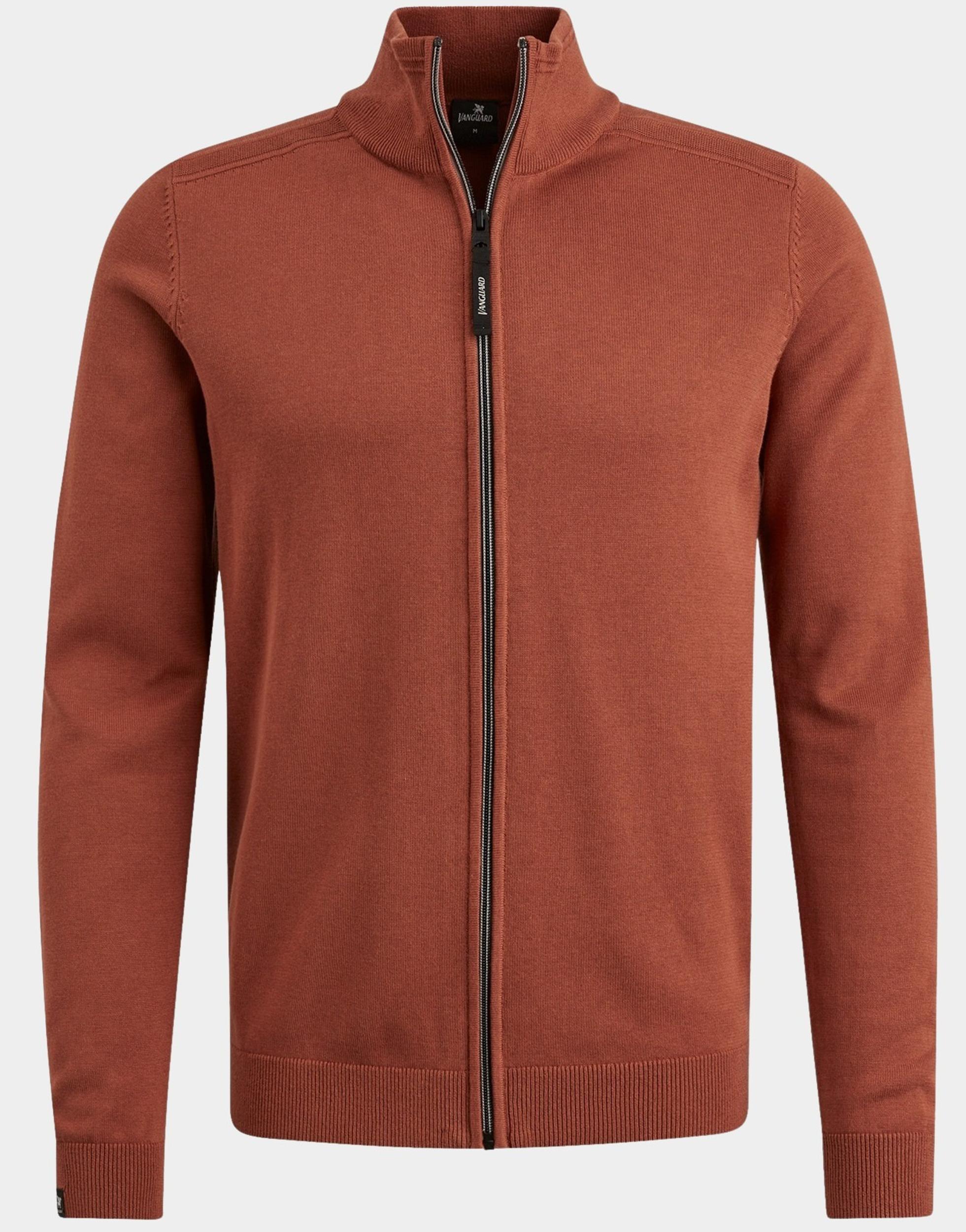 Vanguard Vest Oranje Zip jacket cotton modal VKC2402350/8156