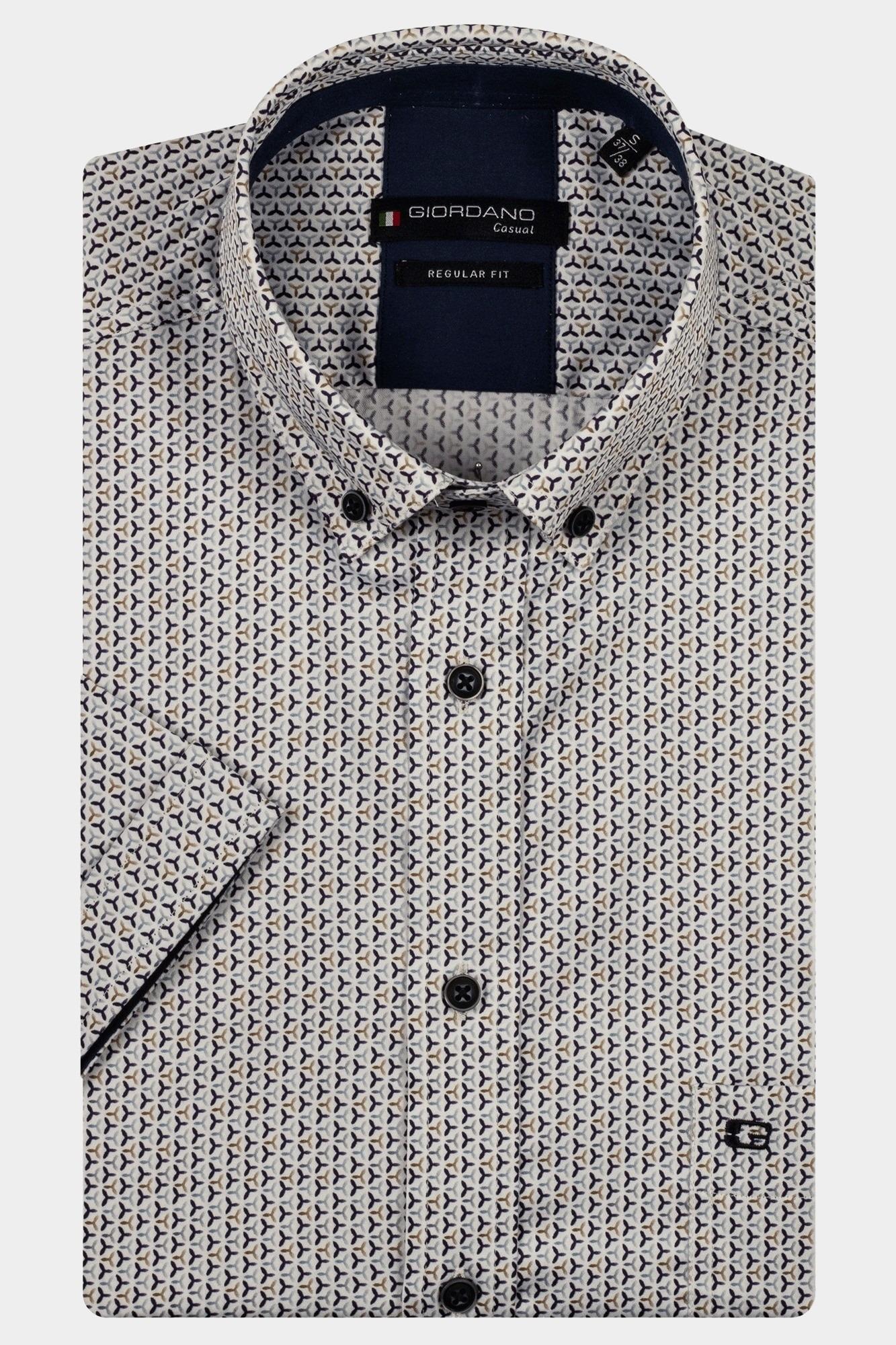 Giordano Casual hemd korte mouw Blauw League short sleeve button do 516019/60
