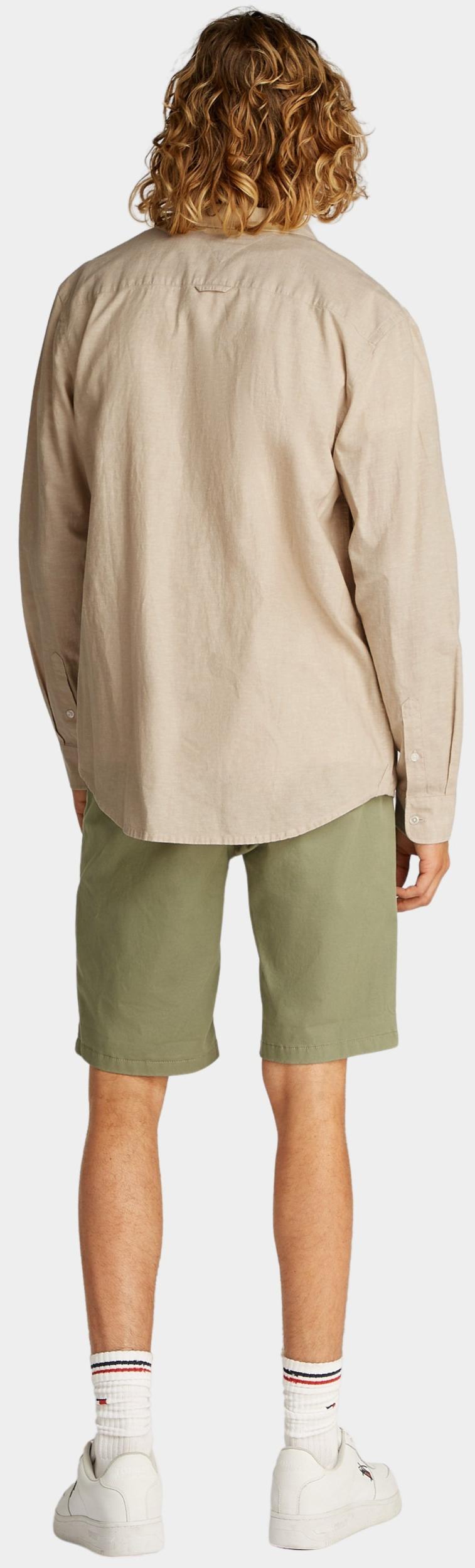 Tommy Jeans Casual hemd lange mouw Beige TJM REG LINEN BLEND LS SHIRT DM0DM20875/ACT
