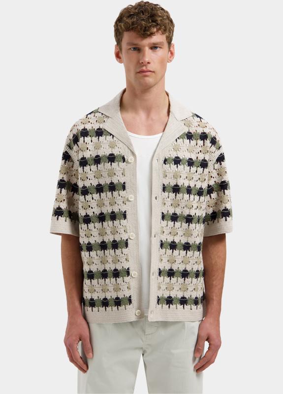 Dstrezzed overhemd korte mouw heren Beige DS_Lonell Shirt 421001/107