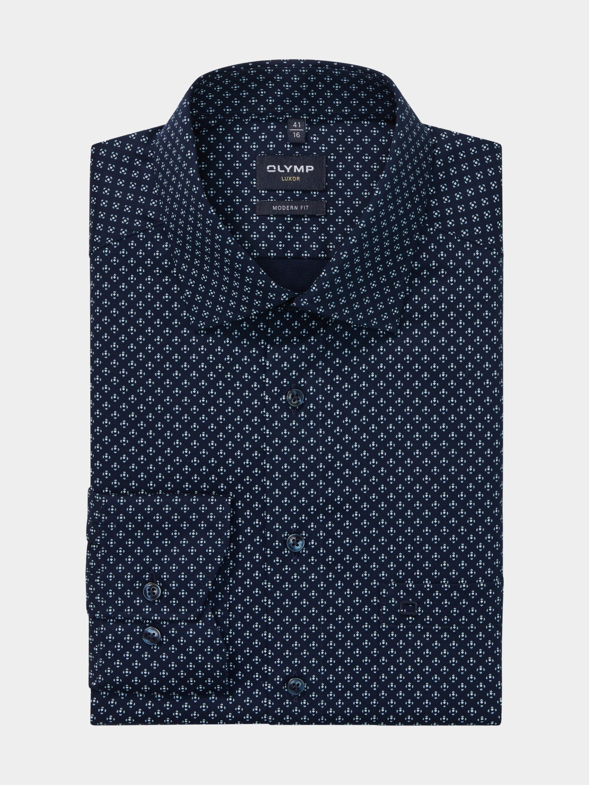 Olymp Overhemd extra lange mouw Blauw Luxor 126489/18