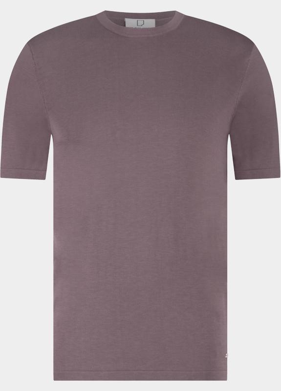 Born With Appetite T-shirt heren Paars Lenny Knitted T-shirt Ss BWA26106LE54/5005