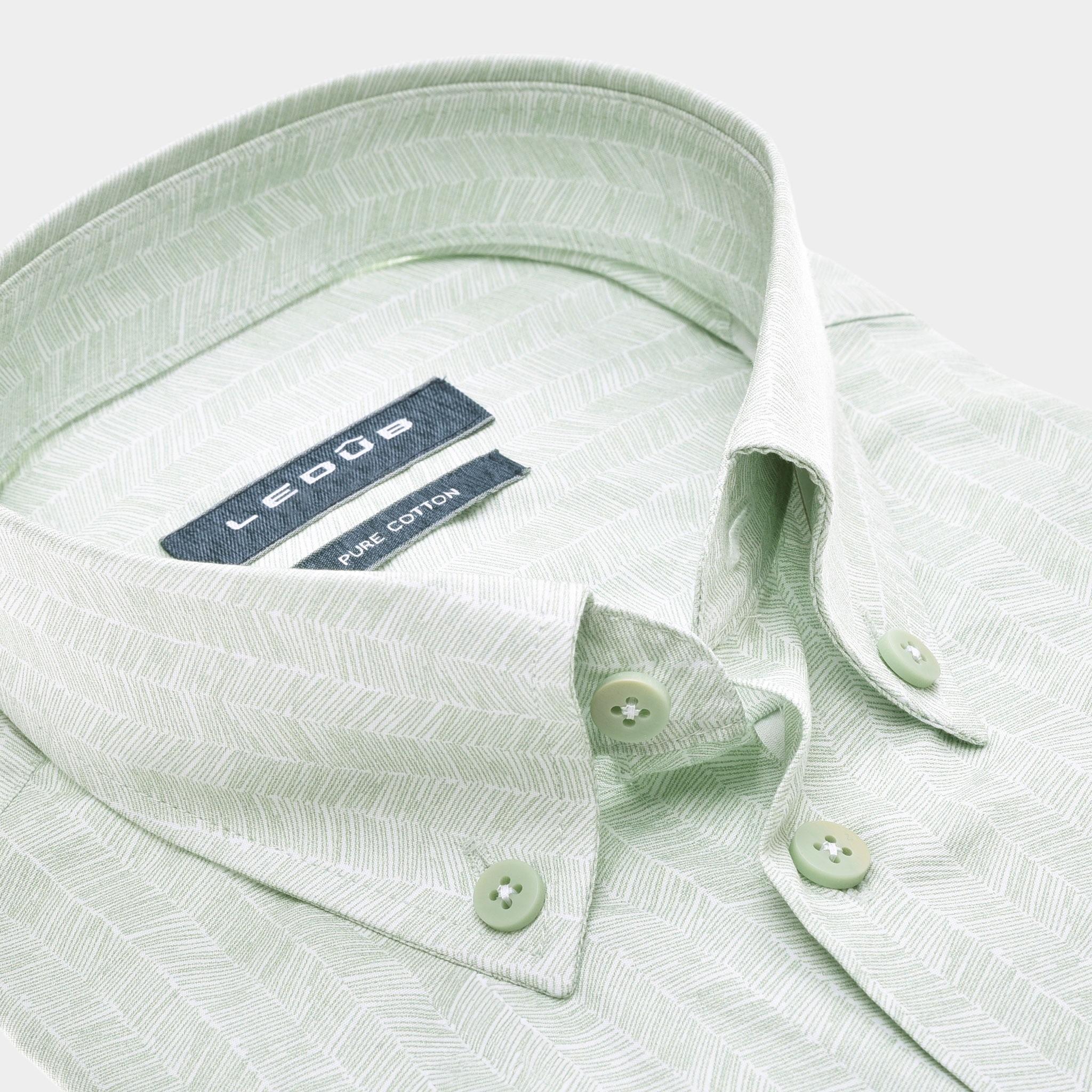 Ledub Business hemd korte mouw Groen LE24211 MFN 0 0142451/520-000-000
