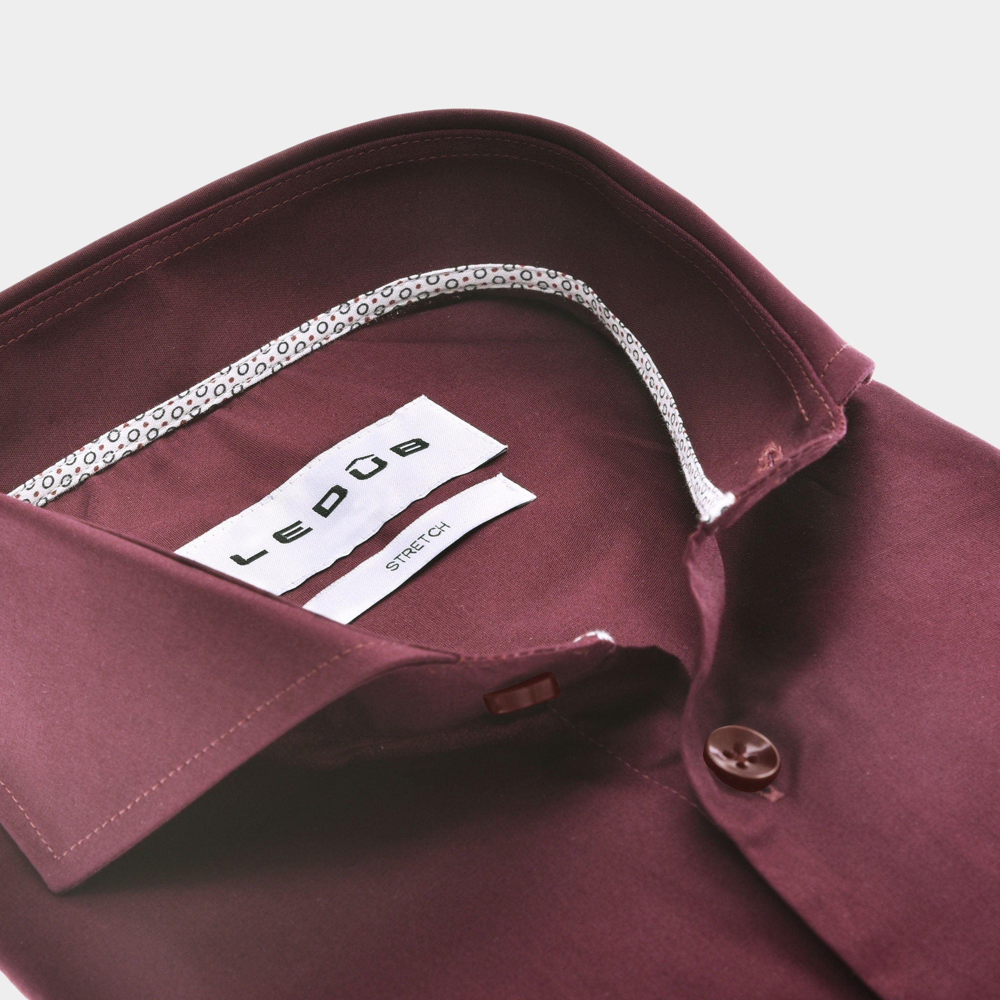 Ledub Business hemd lange mouw Rood LE24241   SF 5 0142556/490-180-000