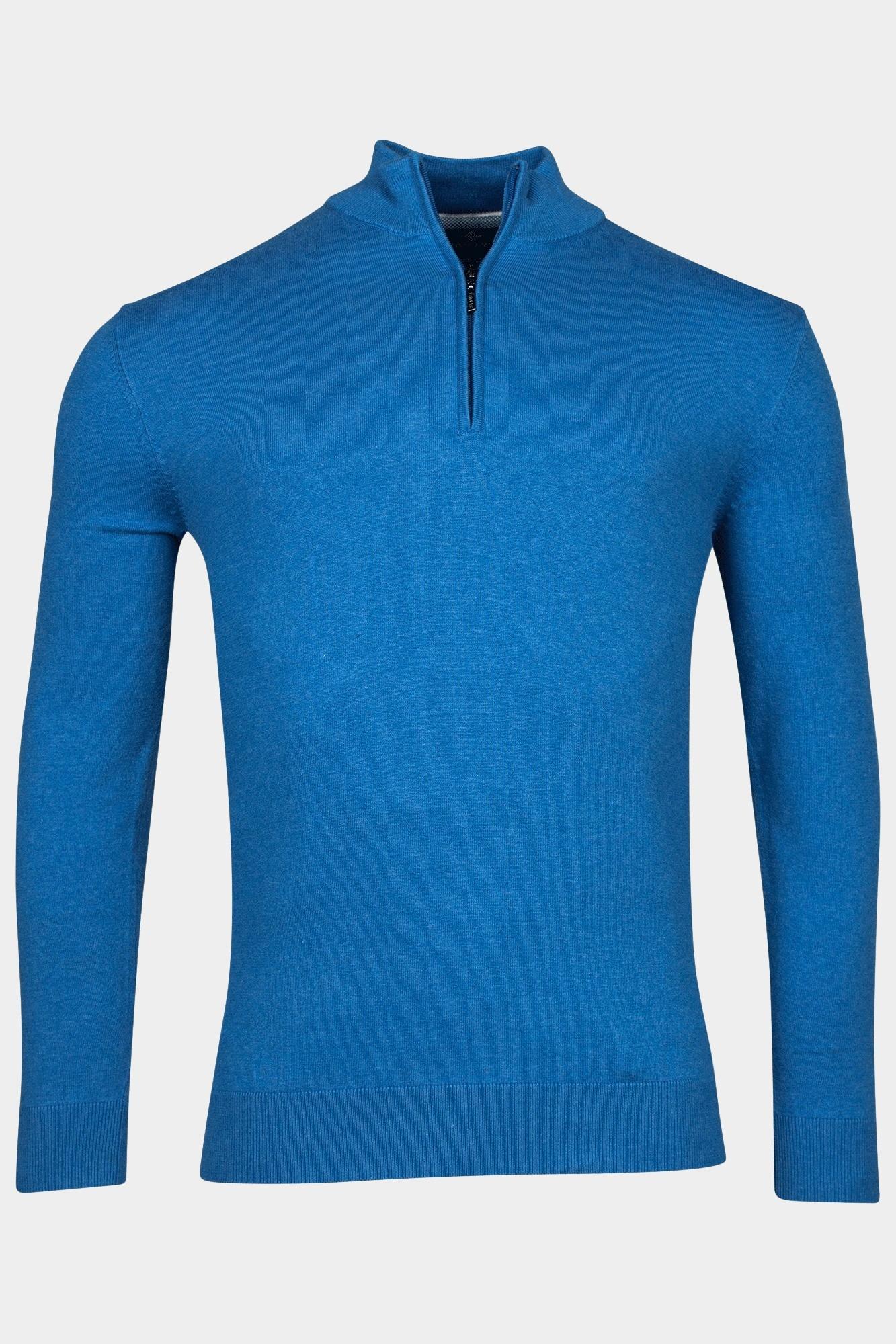 Baileys Half Zip Blauw Pullover 1/2 Zip  12gg single 418400/665