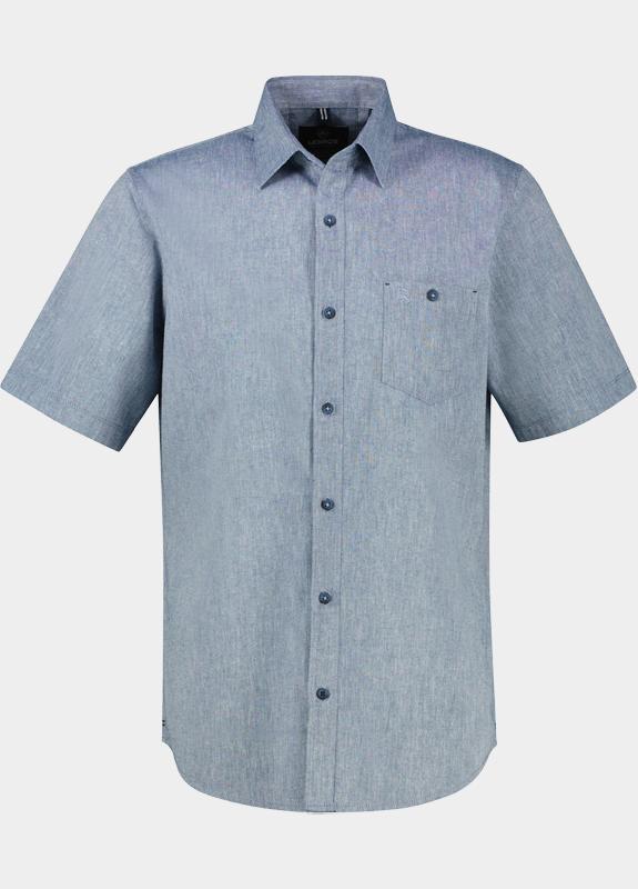 Lerros Casual hemd korte mouw Blauw  2642025/473