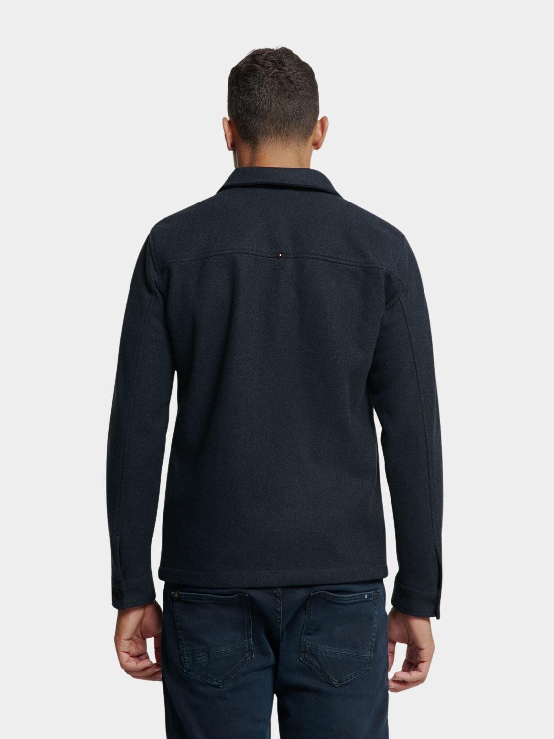 No Excess Casual hemd lange mouw Blauw Overshirt Button Closure Mela 25510903/078