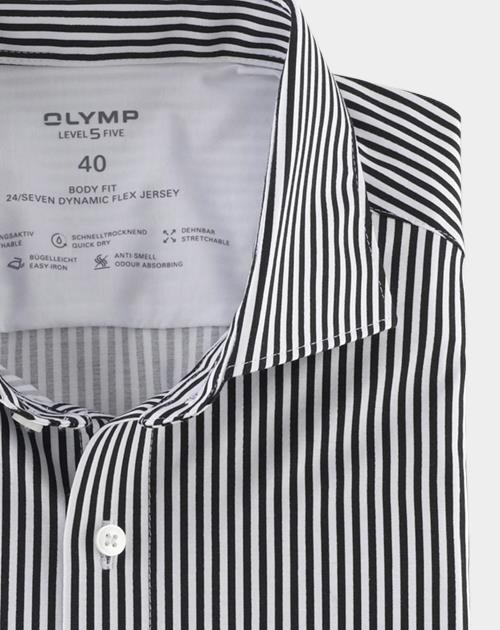 Olymp Business hemd lange mouw Zwart Level Five 24/Seven 072964/68
