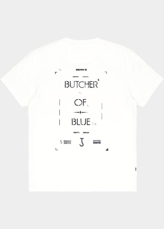 Butcher of Blue T-shirt korte mouw Wit Army Stencil M2612005/112