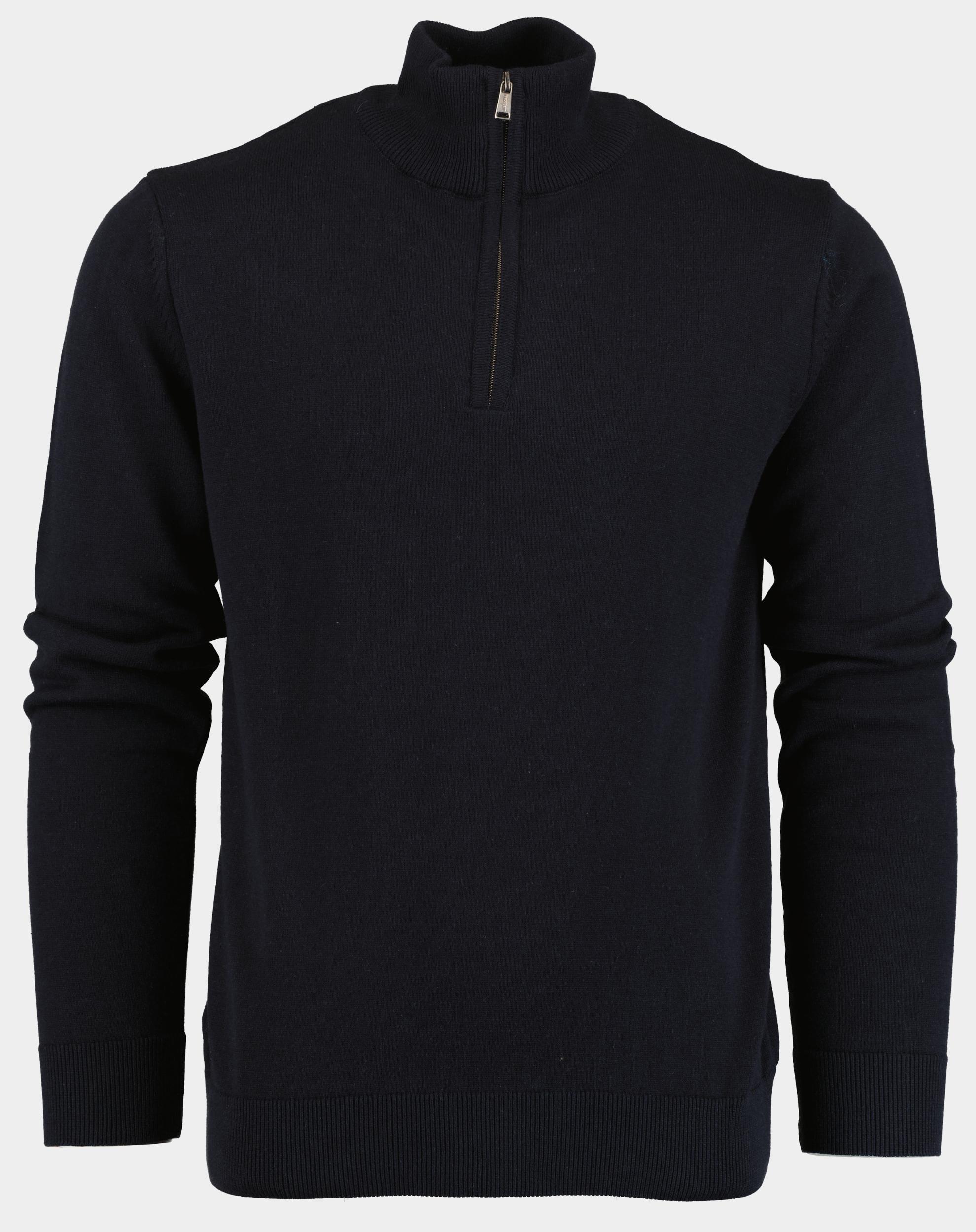 Bos Half Zip Blauw met halve rits 302/3527 Navy