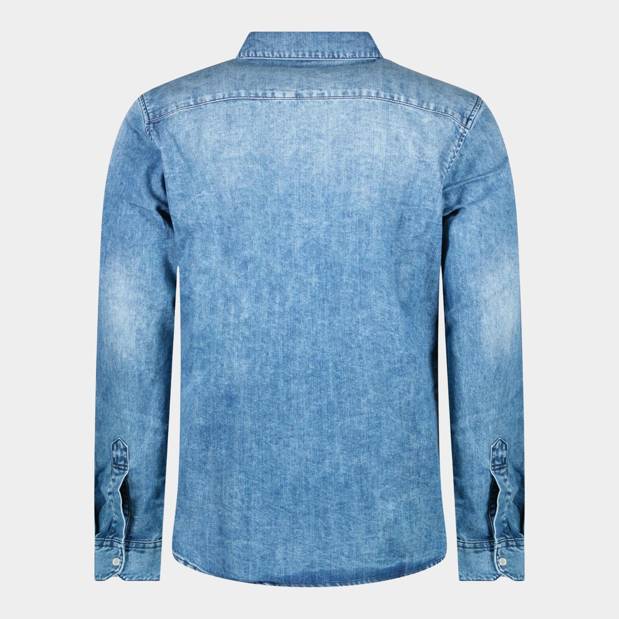 Cars Jeans Casual hemd lange mouw Blauw Turnpike 61885/76