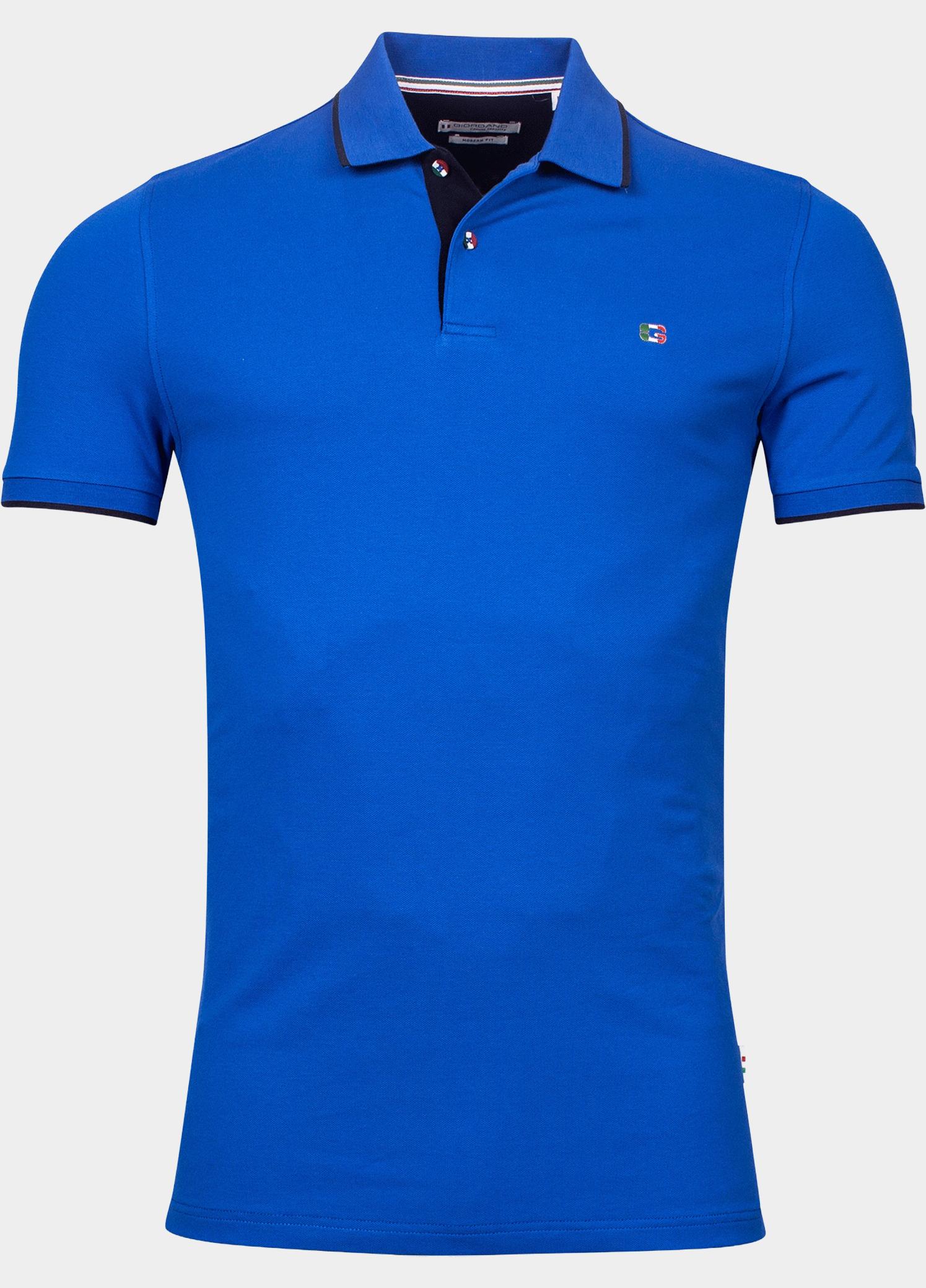 Giordano Polo heren Blauw Nico Signature Polo SS Pique 416587/64