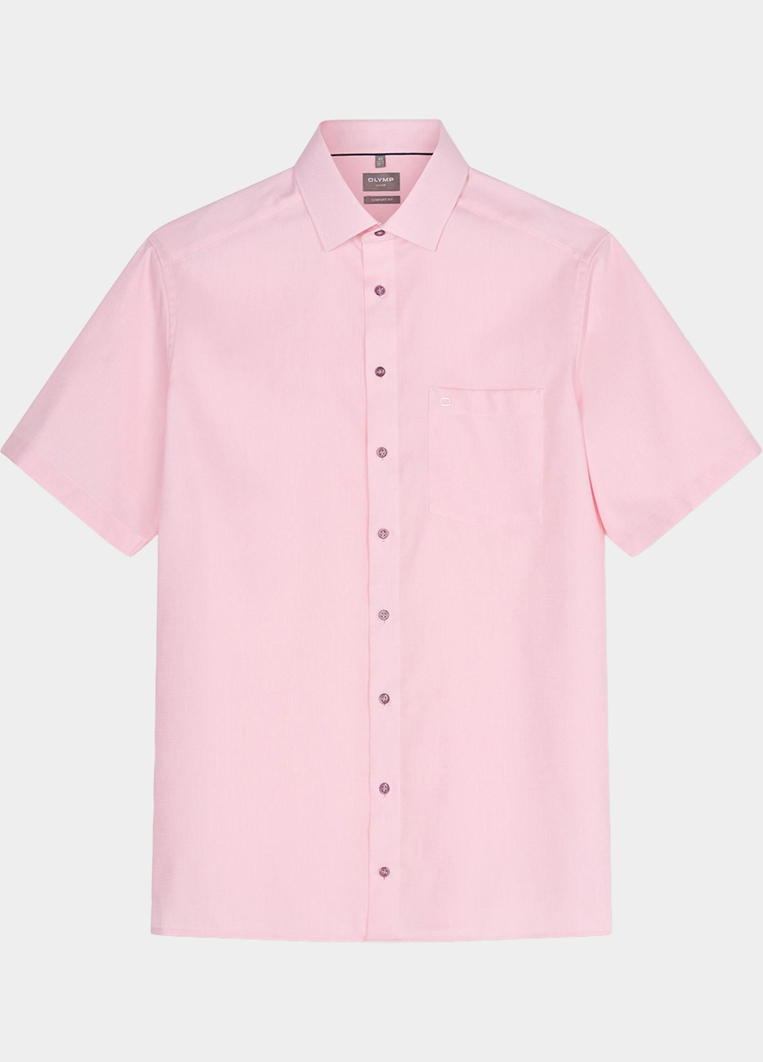 Olymp Zakelijk hemd korte mouw Roze Luxor 104612/31