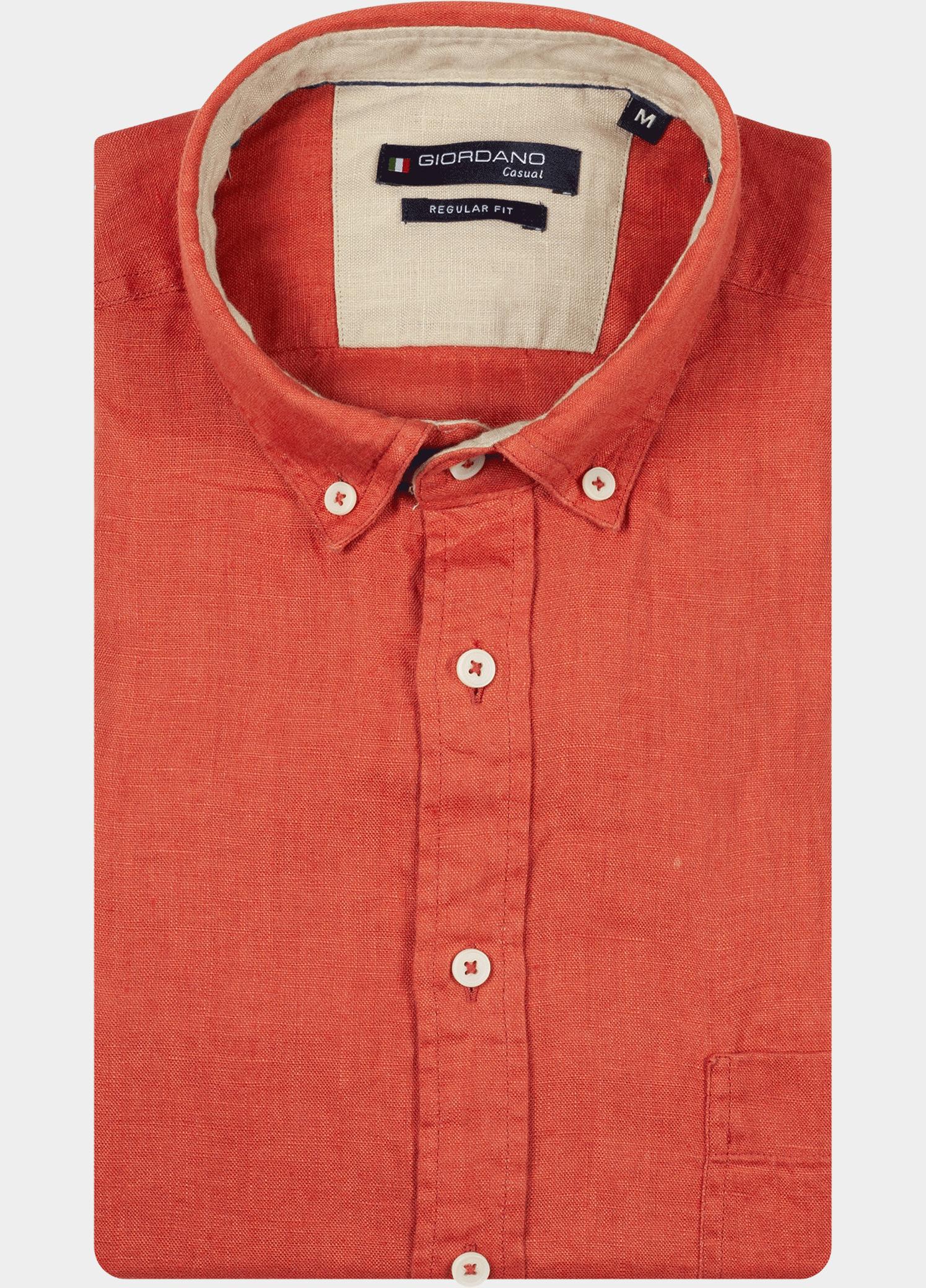 Giordano Overhemd heren Roze Ivy Long Sleeve Button Down S 617009/31