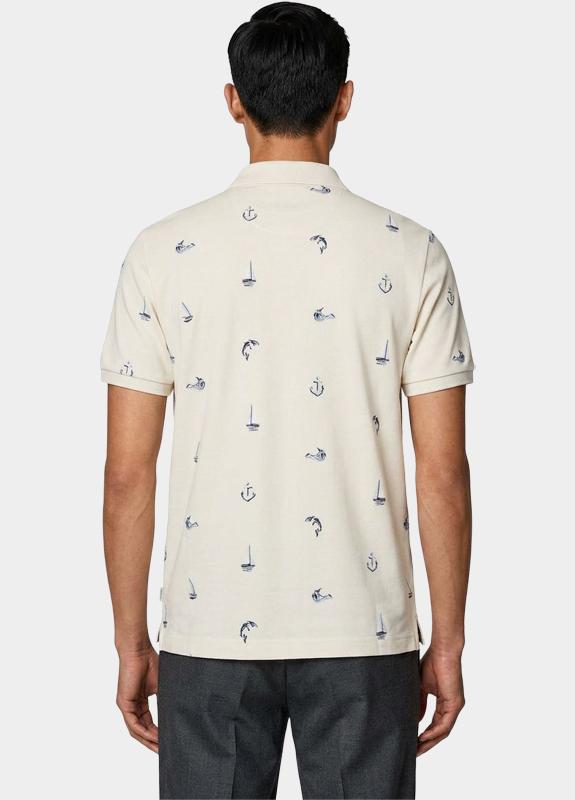 Gant Polo heren Wit Geborduurd poloshirt 2014100/119