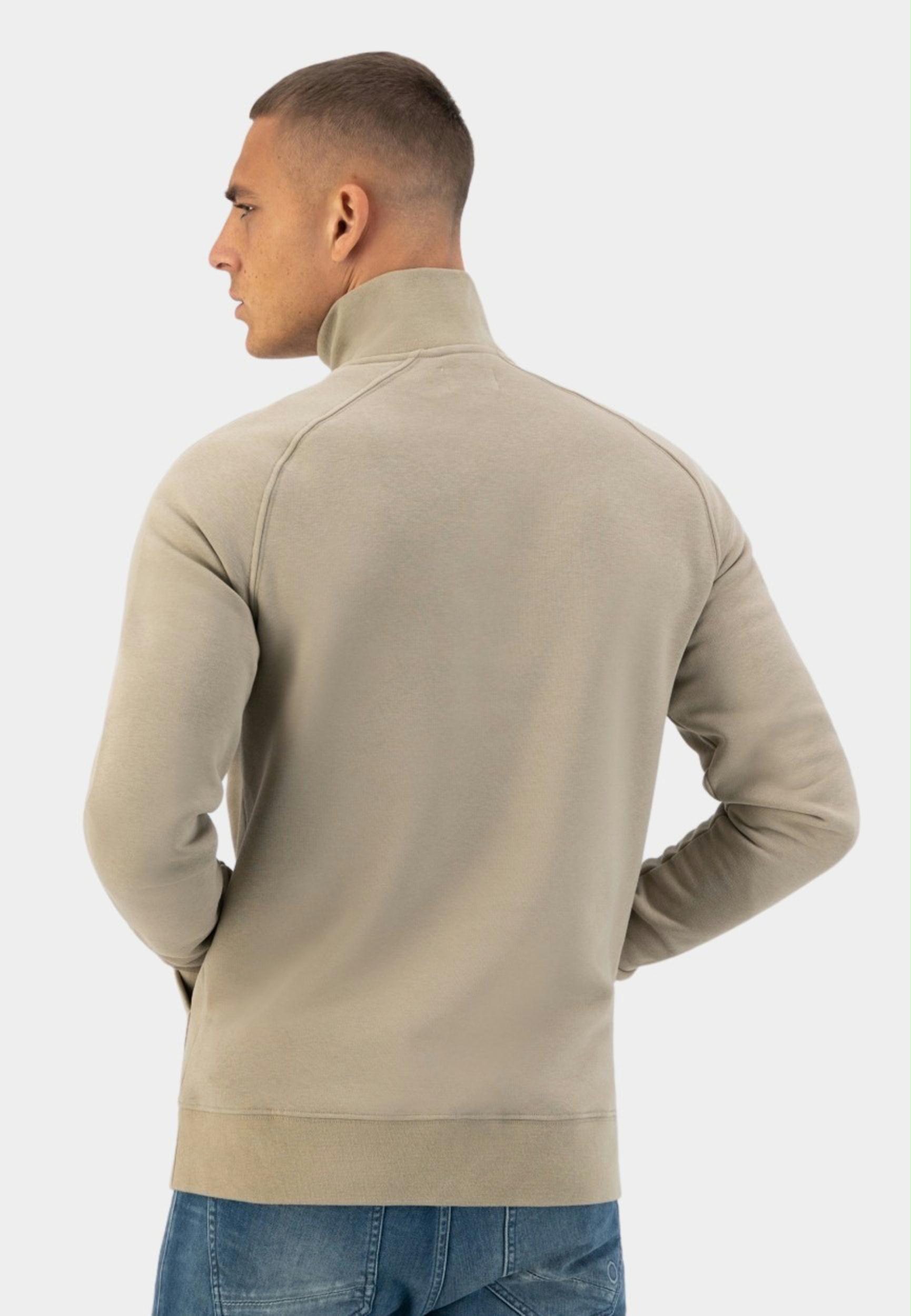 Dstrezzed Sweater Beige Zip neck Fine Slub Sweat 211468/257