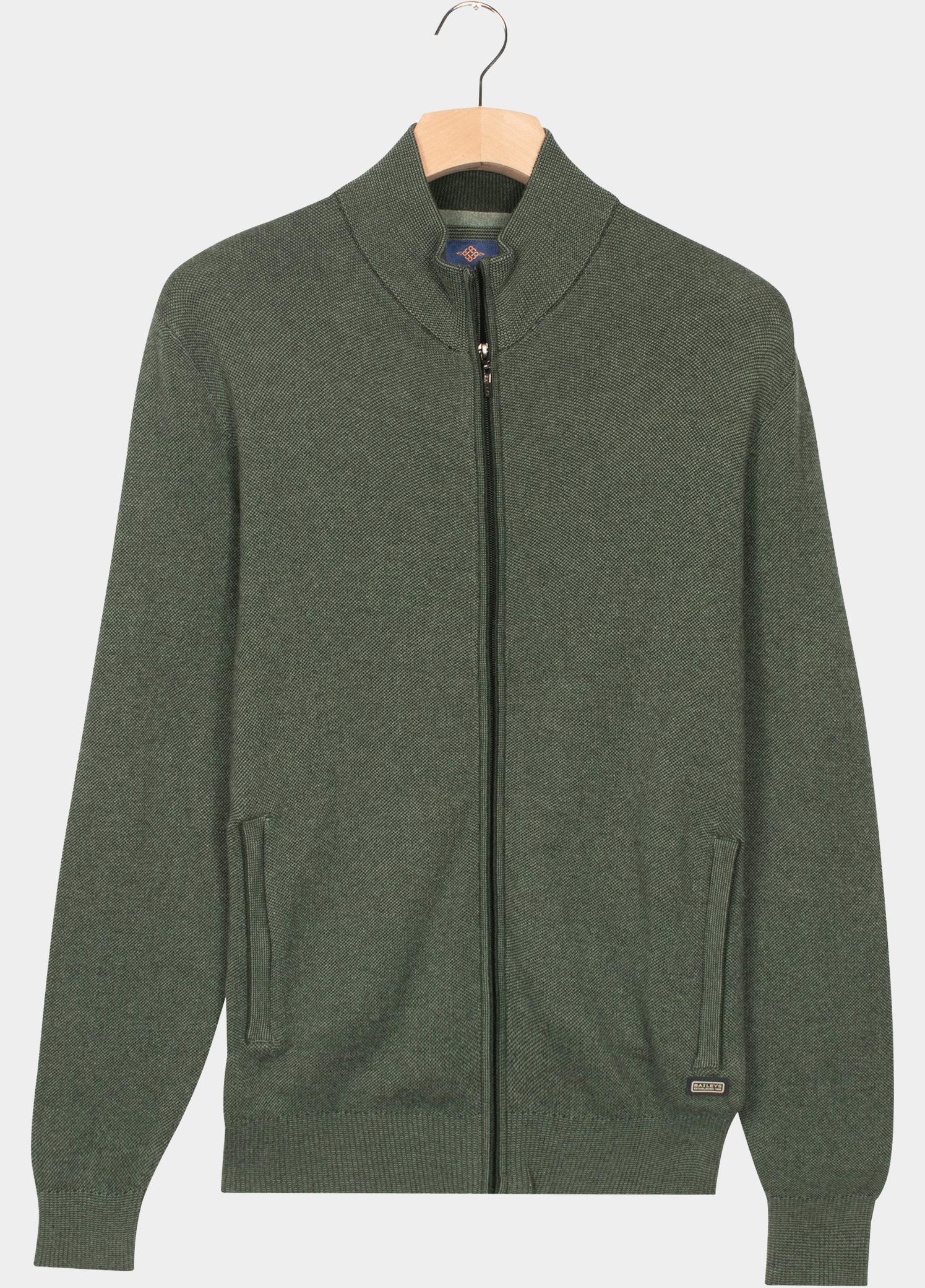 Baileys Vest heren Groen Cardigan Zip  all-over 2-tone 522009/795