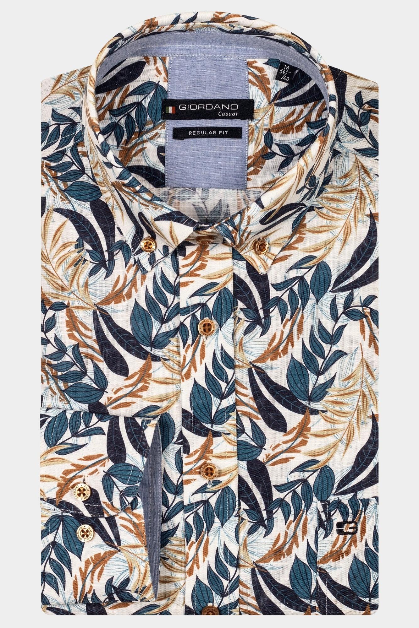 Giordano Casual hemd korte mouw Blauw League short sleeve button do 516049/60