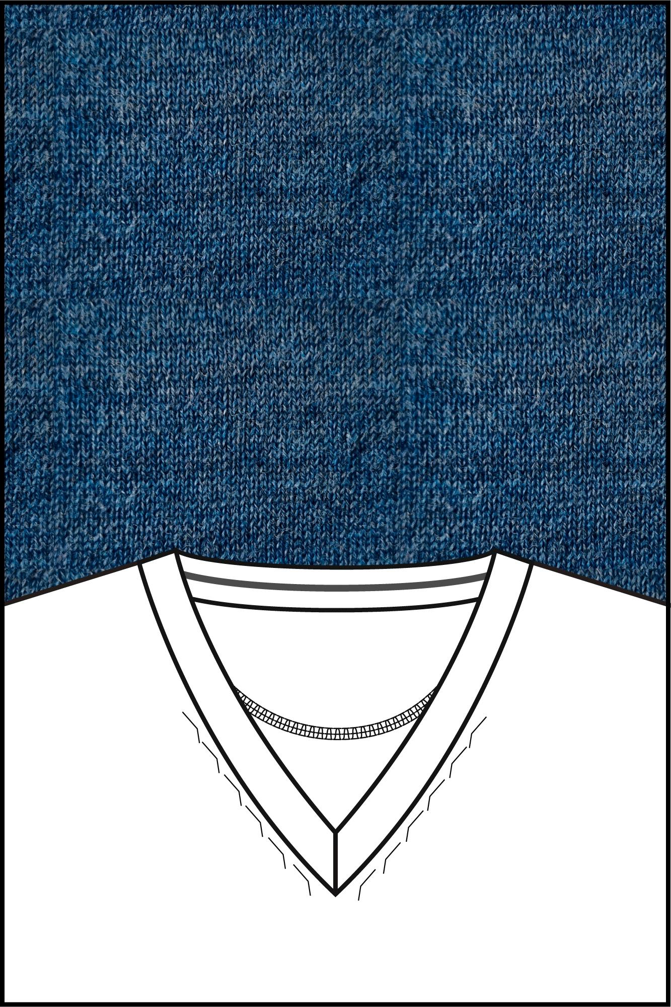 Baileys Pullover Blauw V-Neck Pullover  14gg single 520065/65