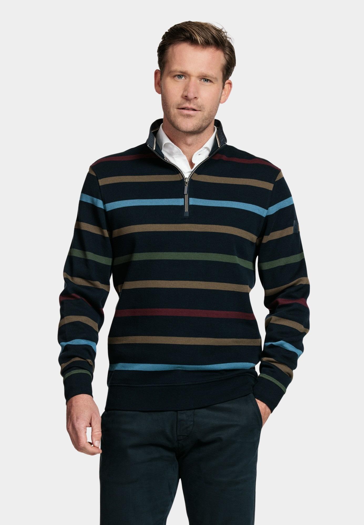 Baileys Half Zip Blauw Sweatshirt 1/2 zip  French Ri 323151/60
