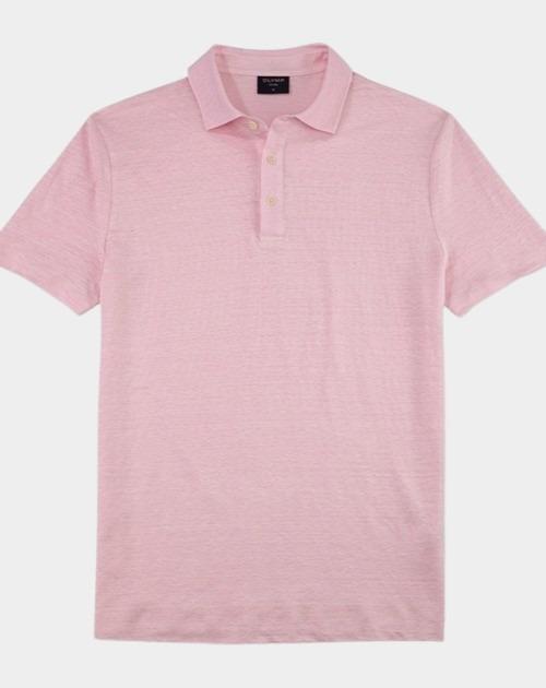 Olymp Polo korte mouw Roze Linen Polo 542952/31
