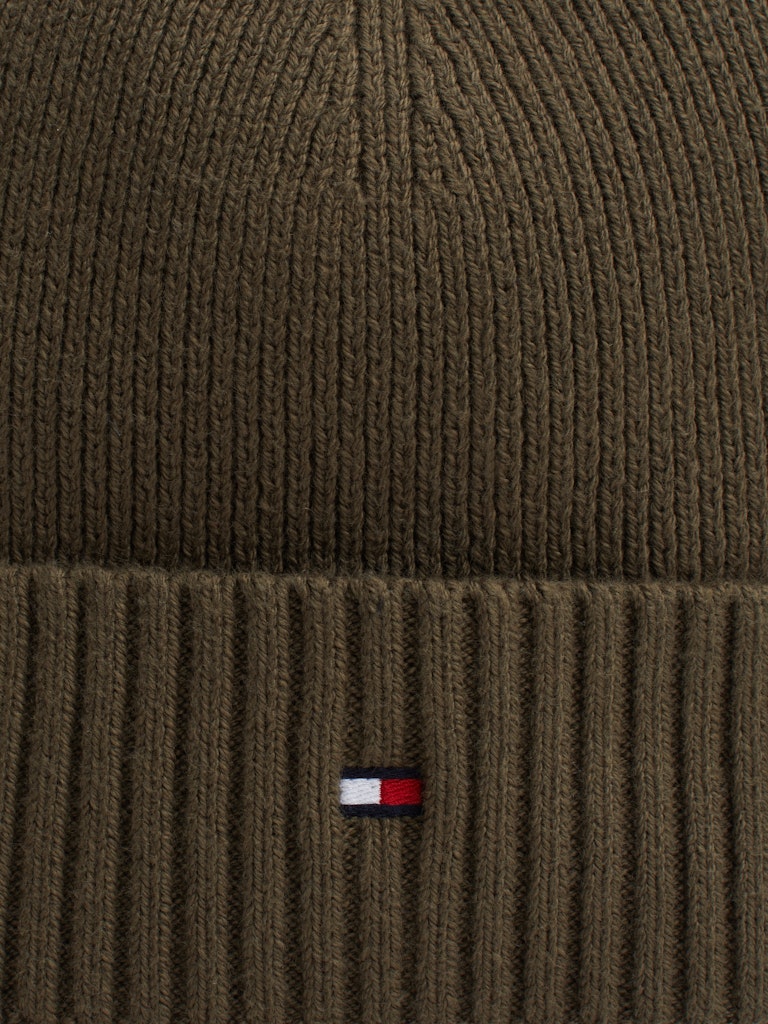 Tommy Hilfiger Muts Groen TH Flag Pima Cotton Beanie AM0AM12796/RBN