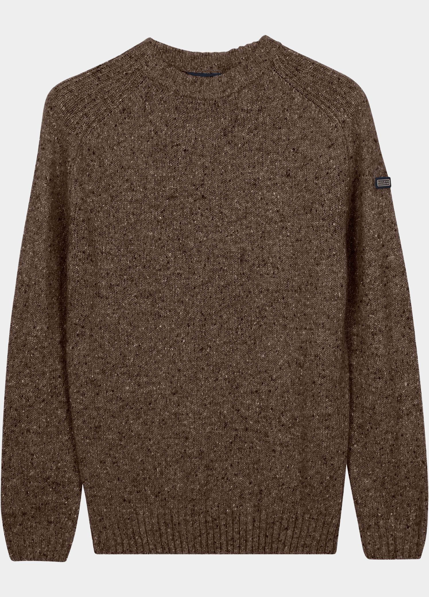 Baileys Pullover heren Bruin Crew Neck 10gg, single knit 628207/877