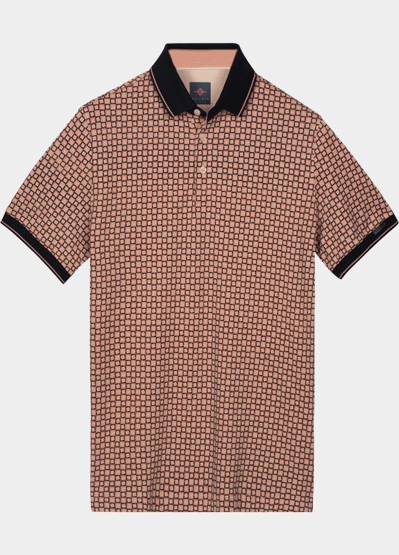 Baileys Polo heren Rood Poloshirt 2-tone Pique, all o 615231/32