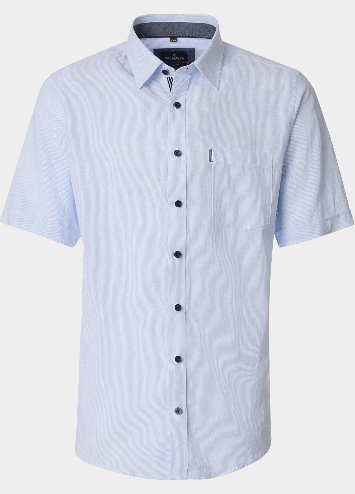 Casamoda Casual hemd korte mouw Blauw Kent Casual Fit 1/2Arm_ 126131281/101