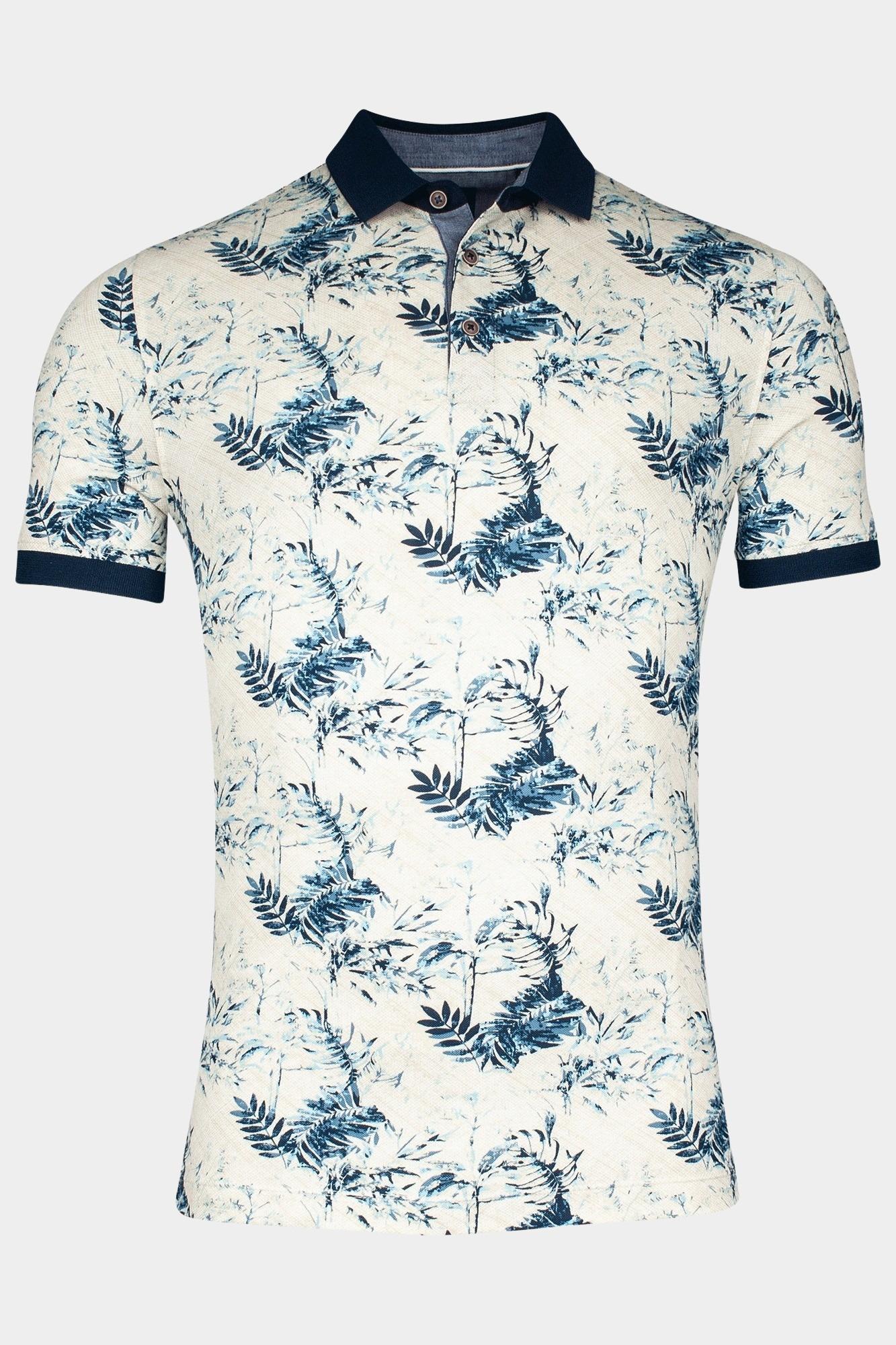 Baileys Polo korte mouw Blauw Poloshirt Solid Pique all ove 515245/98