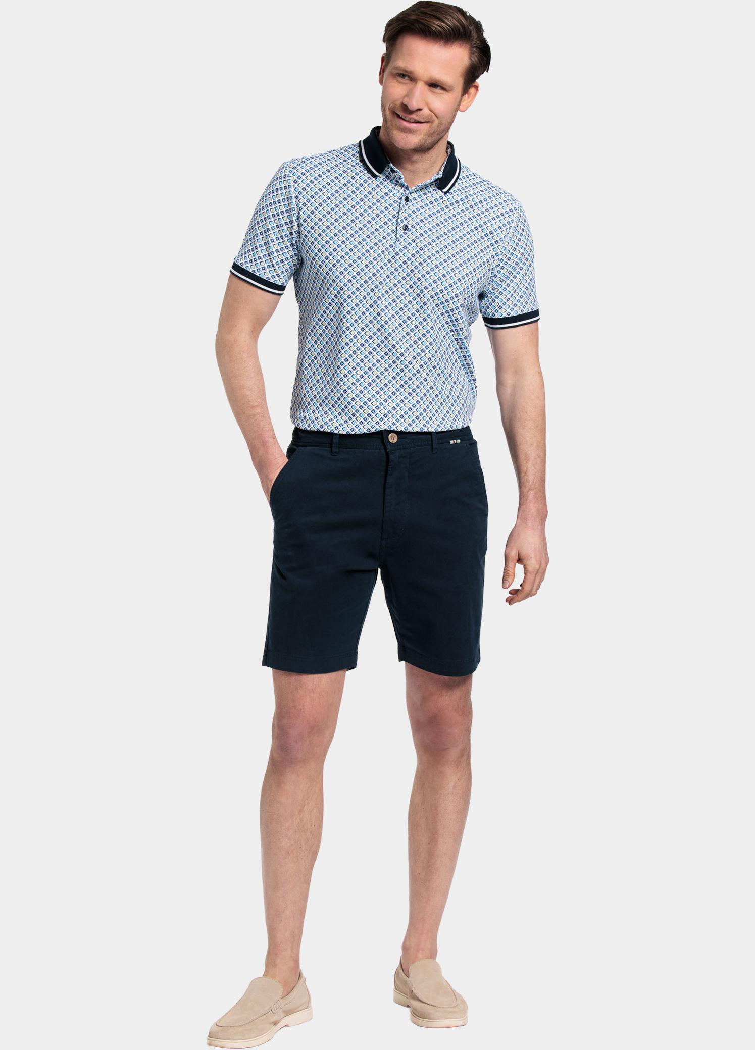 Giordano Korte Broek heren Blauw Porter Short (elastic in wais 411117/60