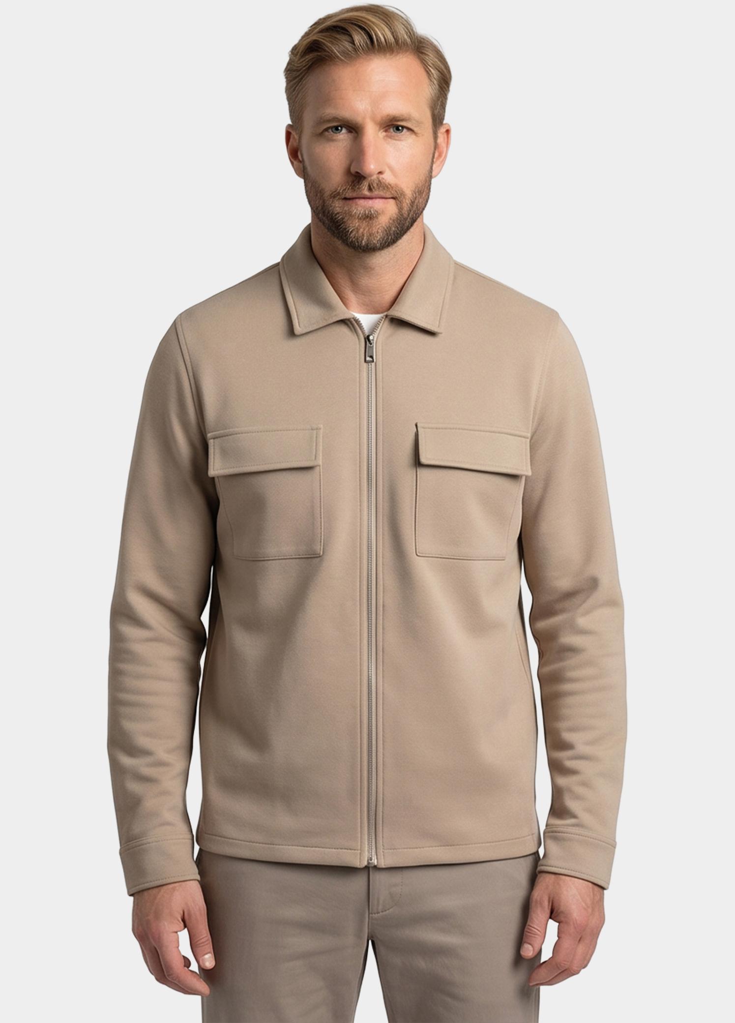 Giordano Overshirt Wit Carissio Full  Zip Overshirt 612801/81