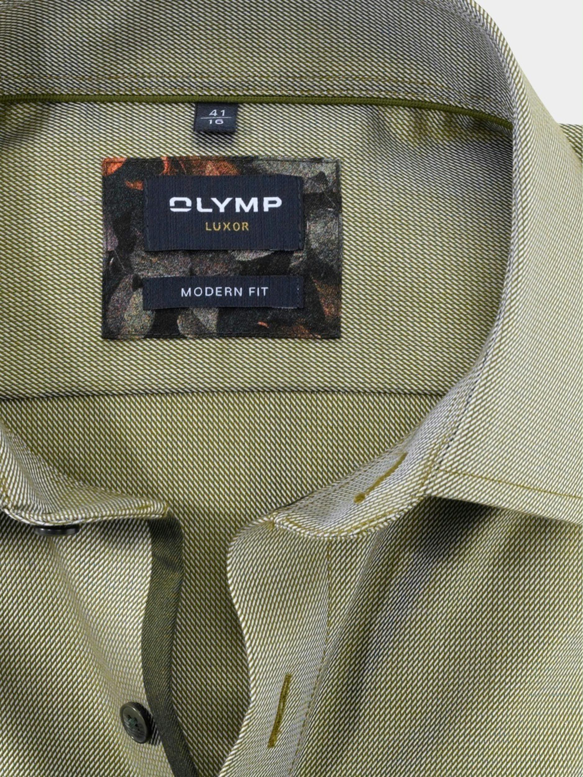 Olymp Business hemd lange mouw Groen 1260/24 Hemden 126024/46