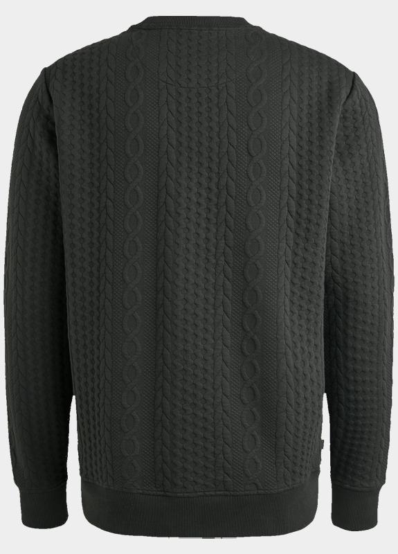 PME Legend Sweater Grijs Crewneck cable jacquard sweat PSW2510471/9703