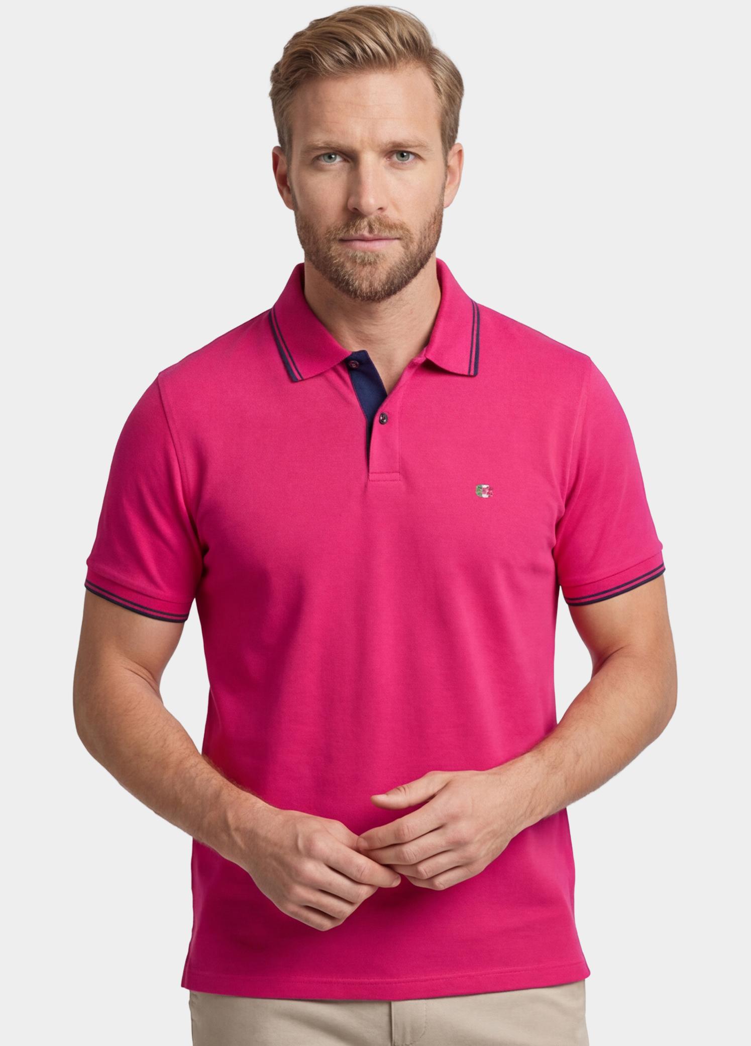 Giordano Polo heren Roze Nico Signature Polo SS Two-Pl 616587/53