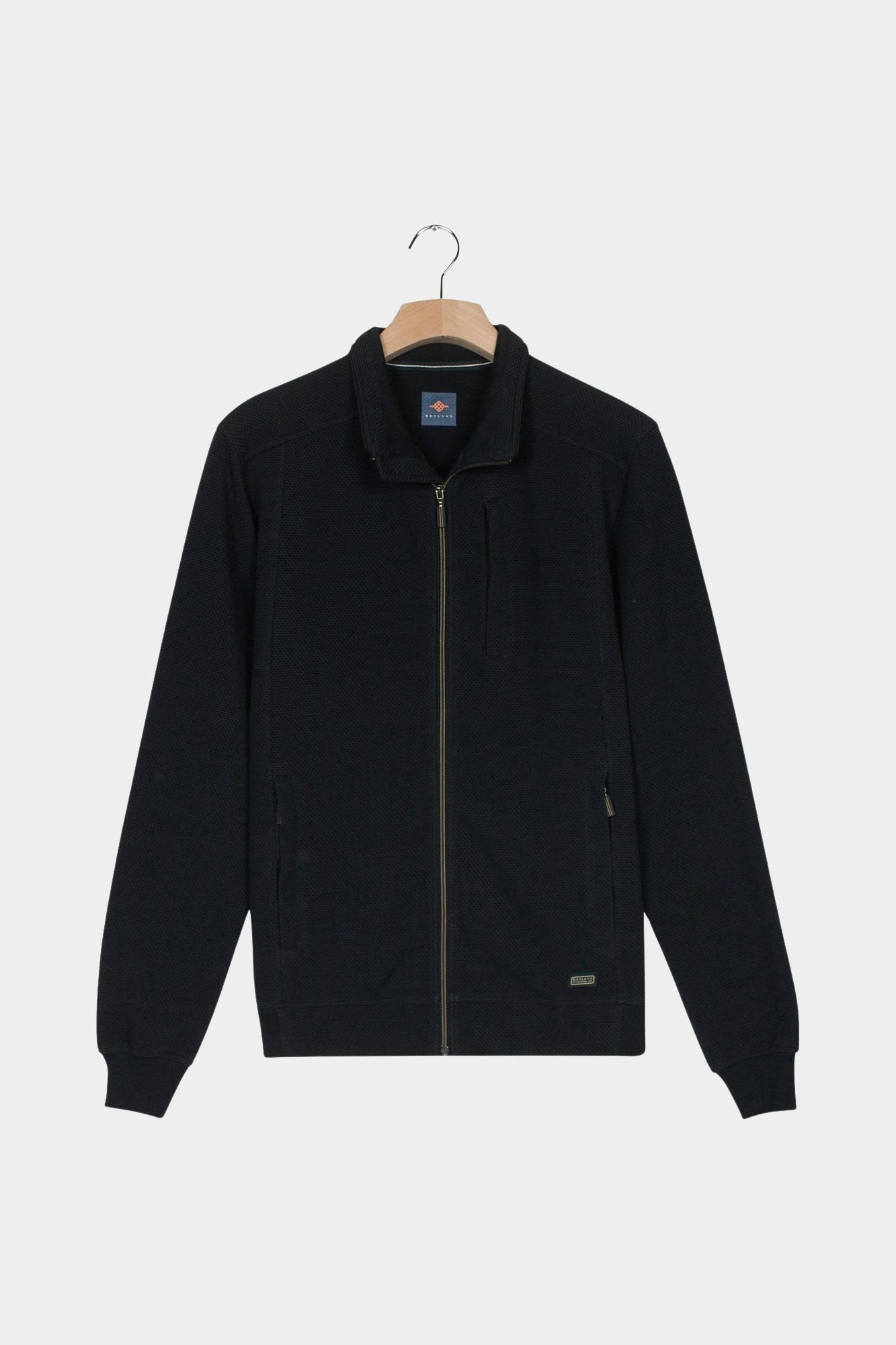 Baileys Vest Blauw Sweat Cardigan Zip  Hi-Low st 522230/60